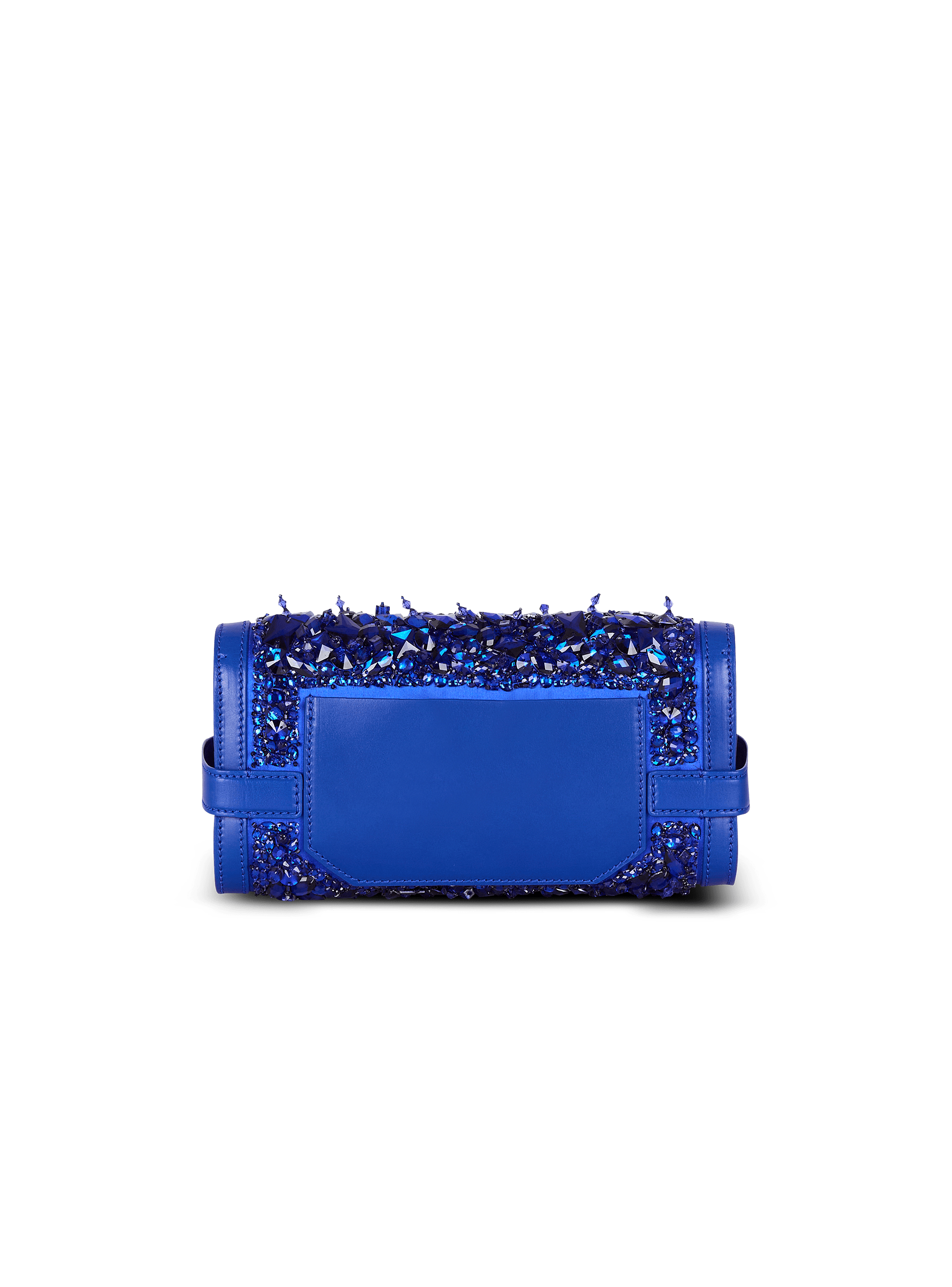 【SALE】 and leather in 23 Pouch B-Buzz embroidered blue satin デニム/ジーンズ