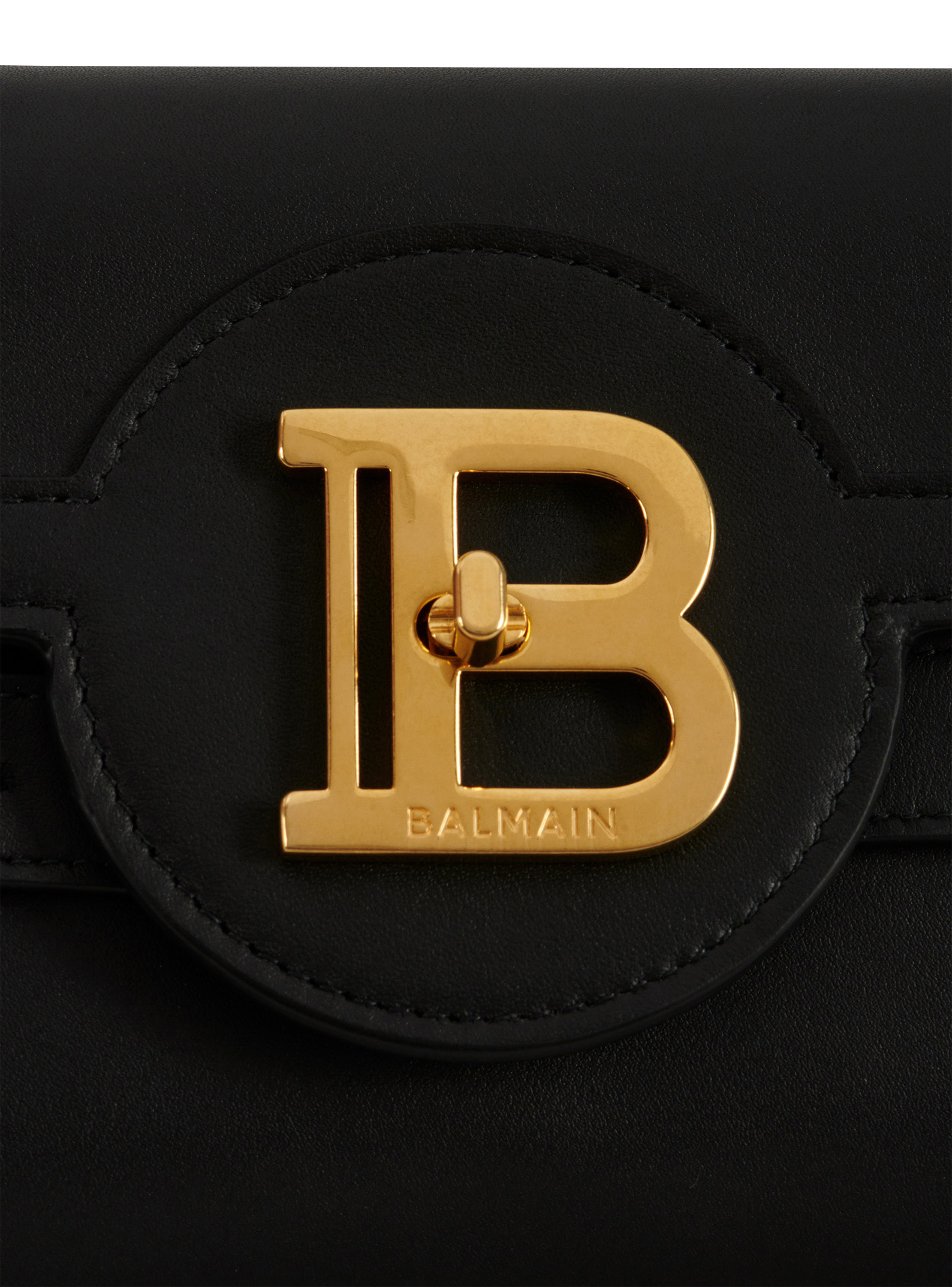 B-Buzz Pouch 23 leather clutch black - Women | BALMAIN B-Buzz Pouch 23 leather clutch black - Women | BALMAIN