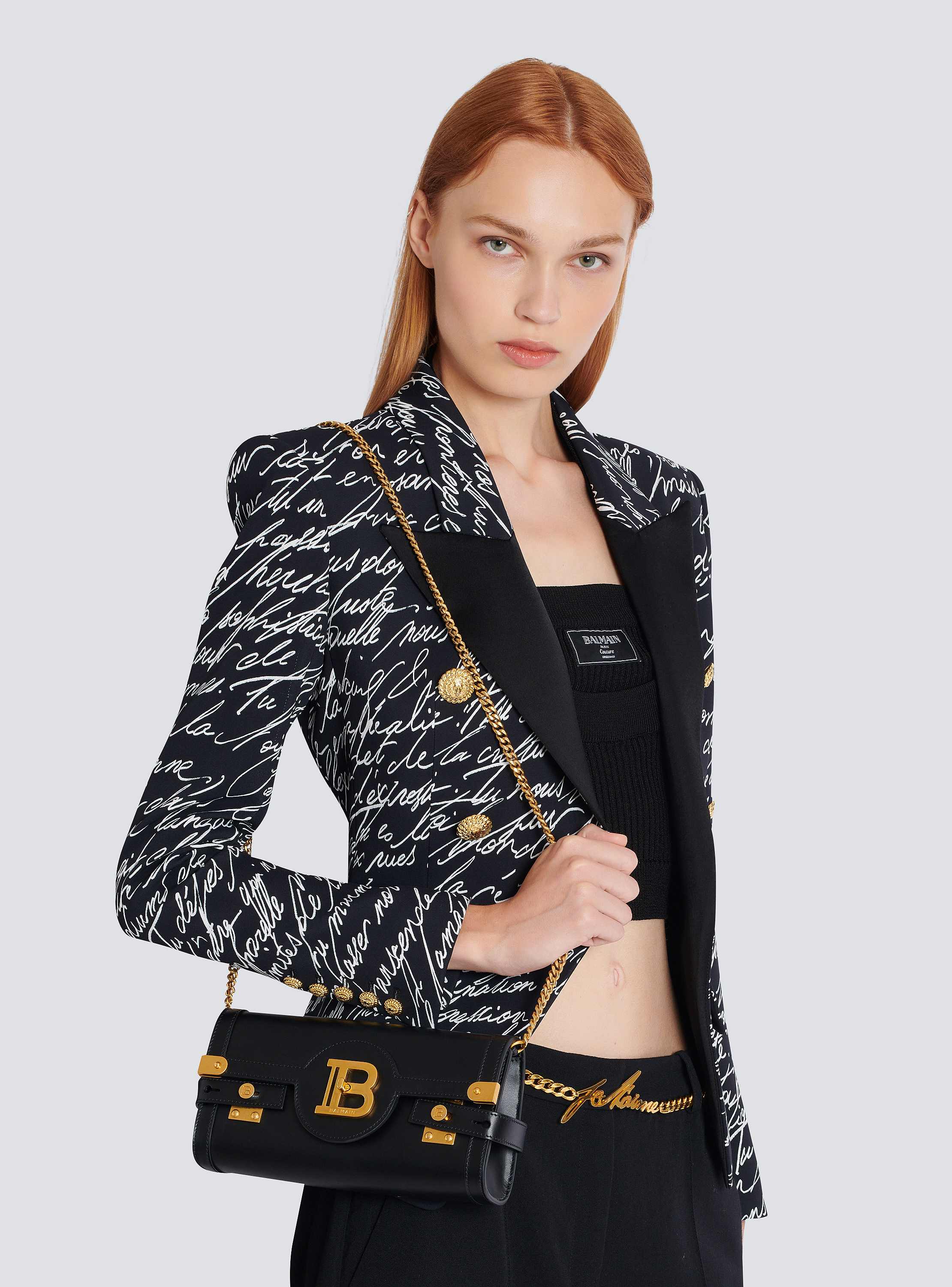 B-Buzz Pouch 23 leather clutch black - Women | BALMAIN B-Buzz Pouch 23 leather clutch black - Women | BALMAIN