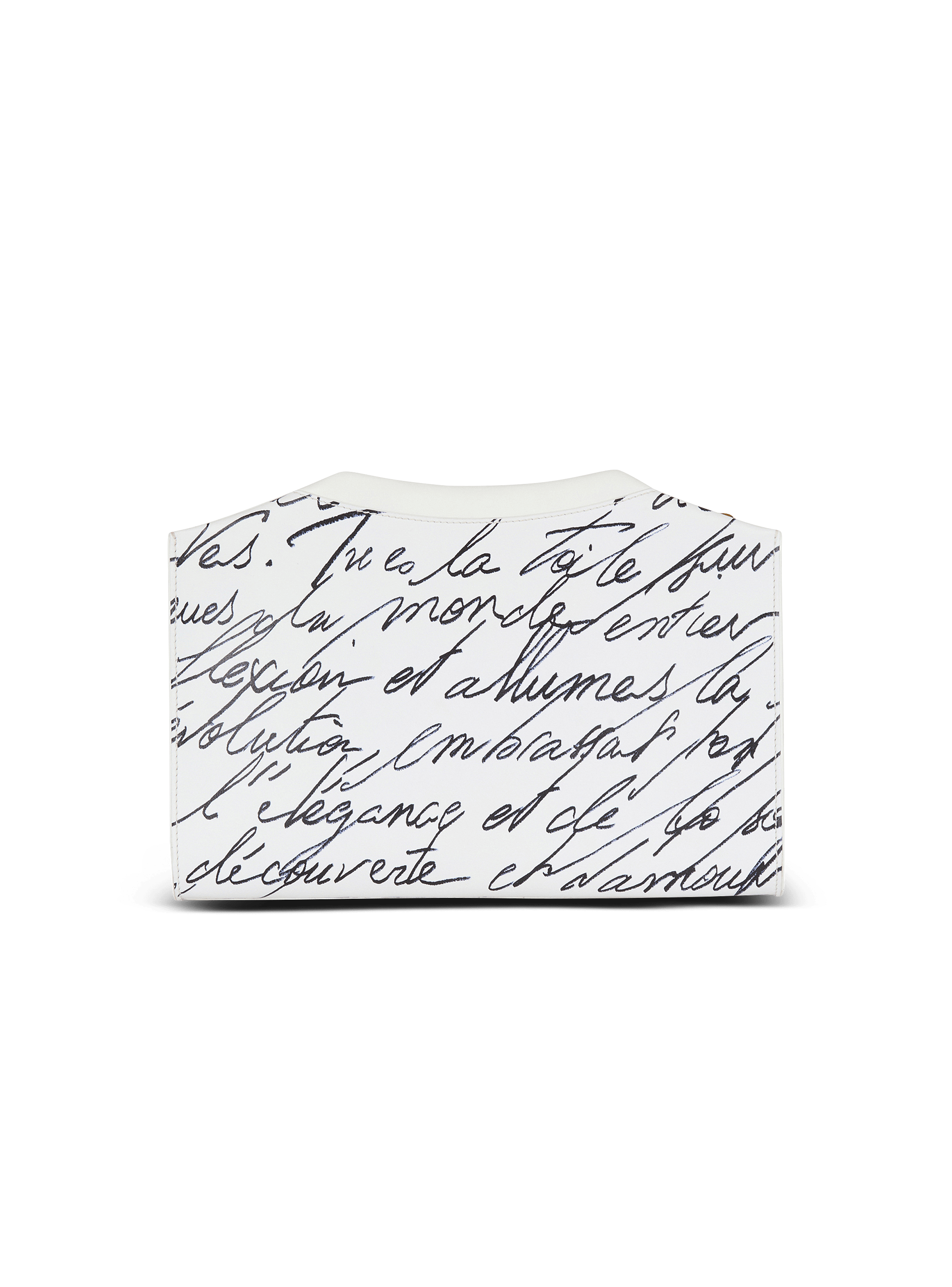 Crewneck zipped pouch-Love Letter lambskin