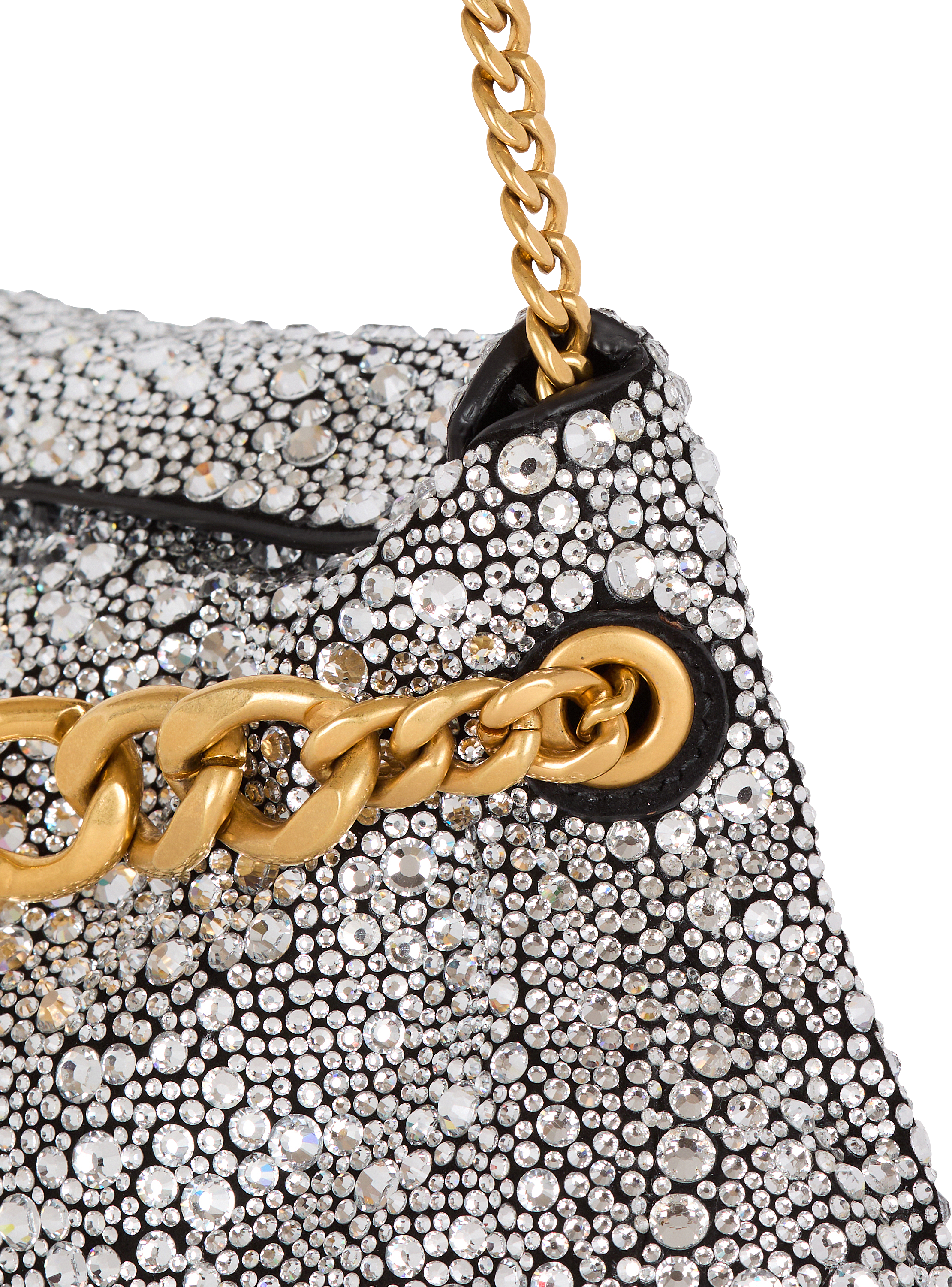 1945 Soft suede and rhinestone clutch