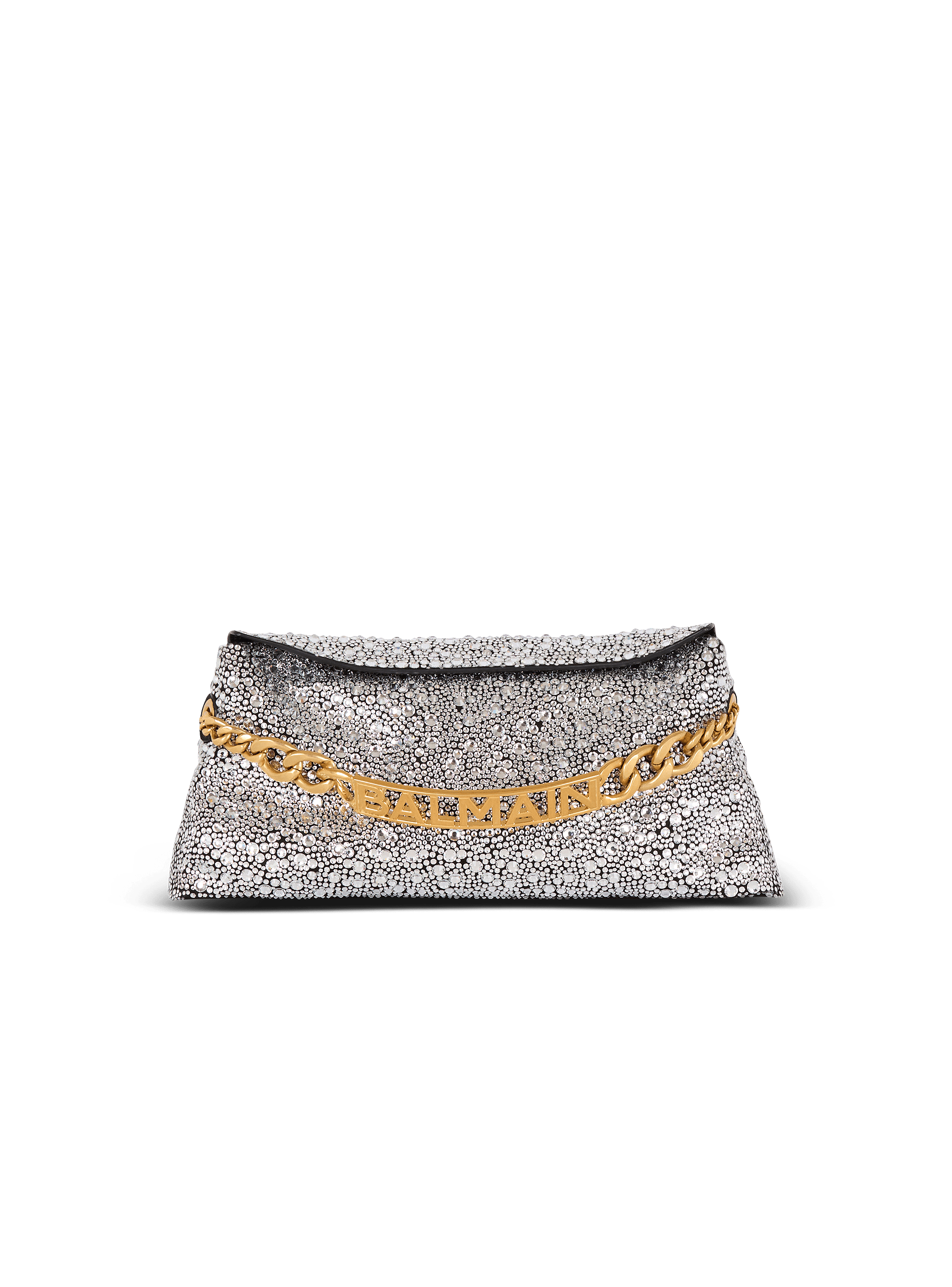 1945 Soft suede and rhinestone clutch