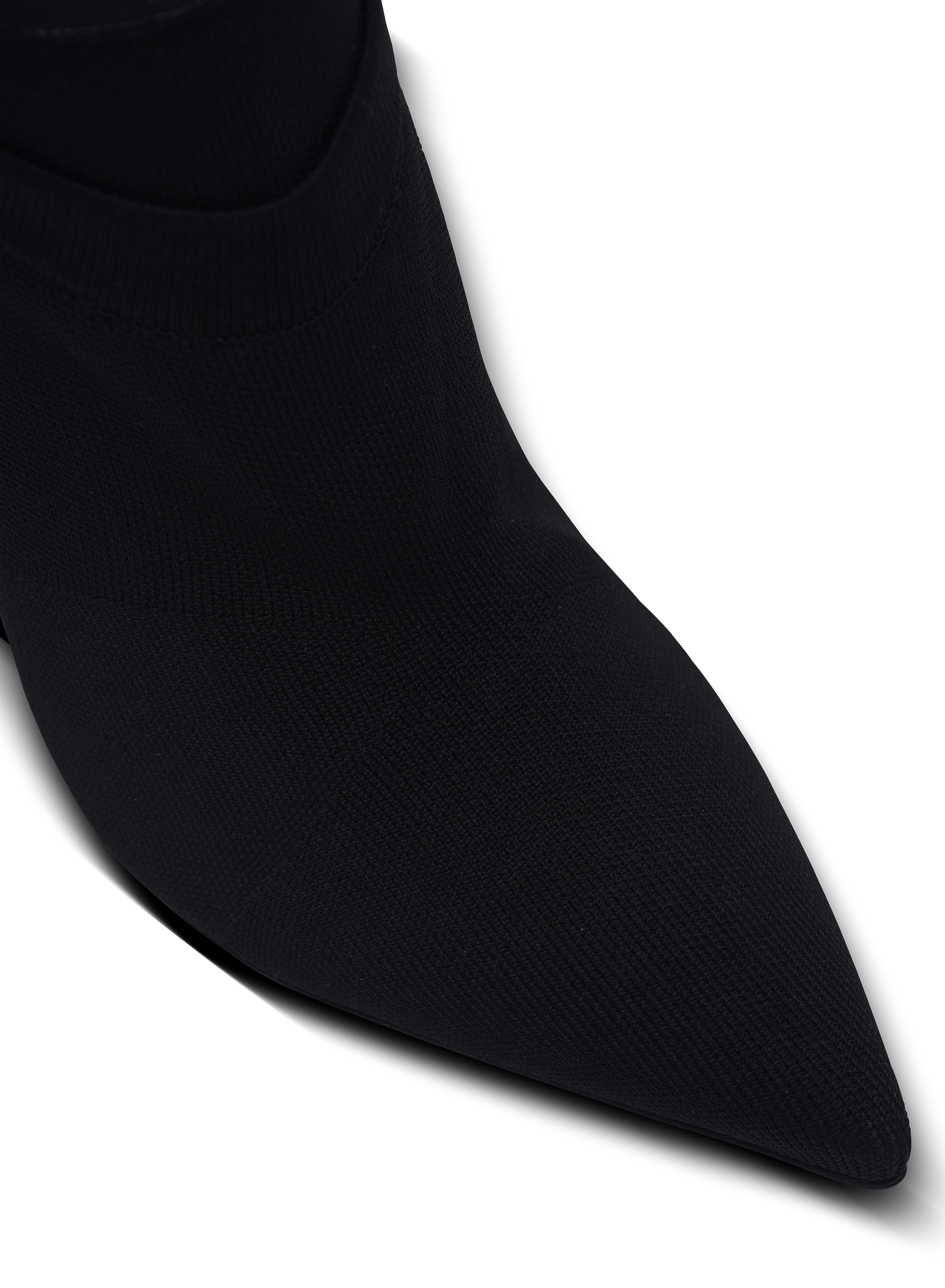 ショートブーツ・ブーティ BALMAIN EN1TE102TKAB Ankle Boots Black Crewneck knit ankle boots - Women | BALMAIN