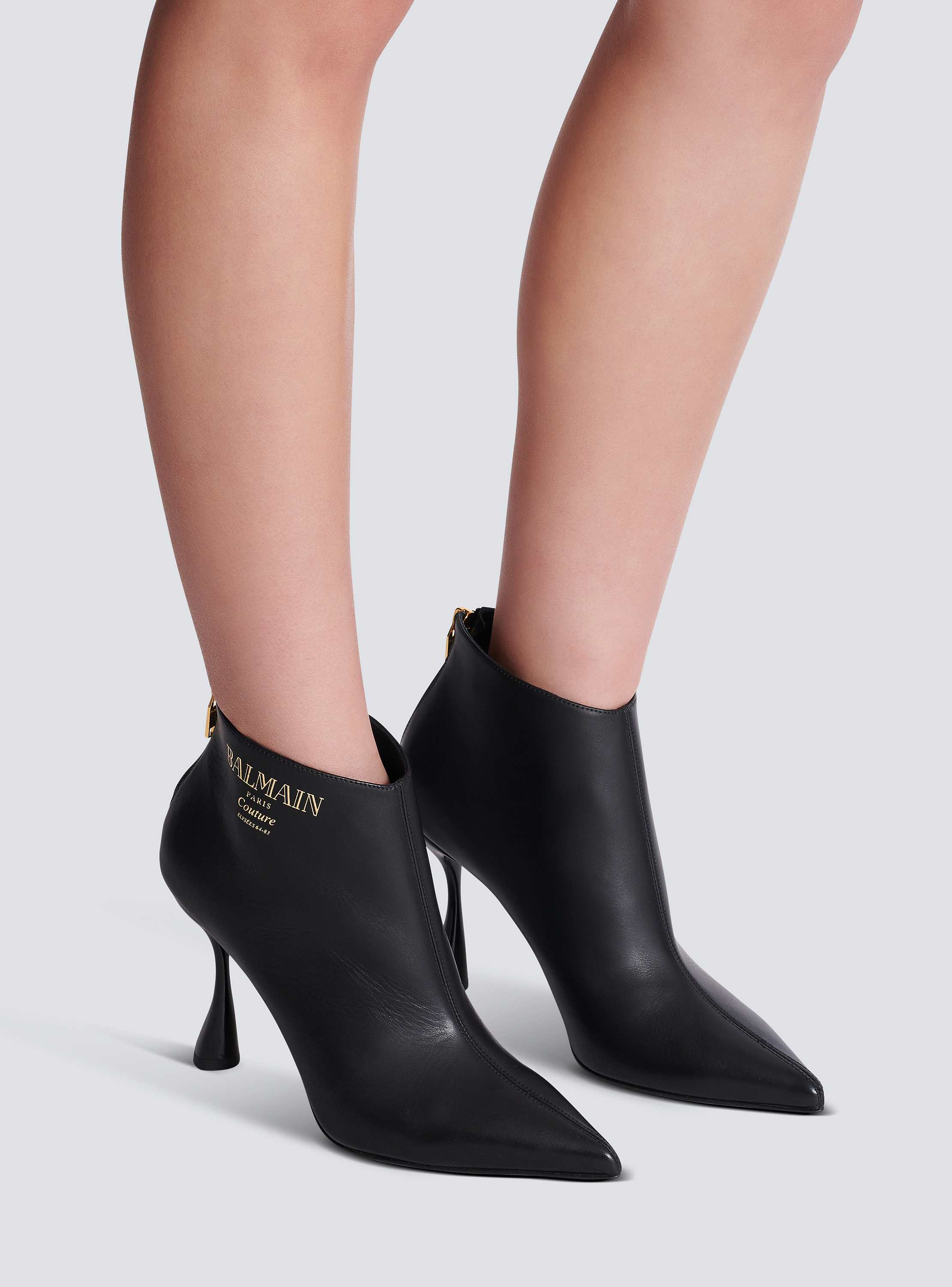 ショートブーツ・ブーティ BALMAIN EN1TE108LTBC 0PA Ankle Boots black leather boot Eden calfskin ankle boots - Women | BALMAIN