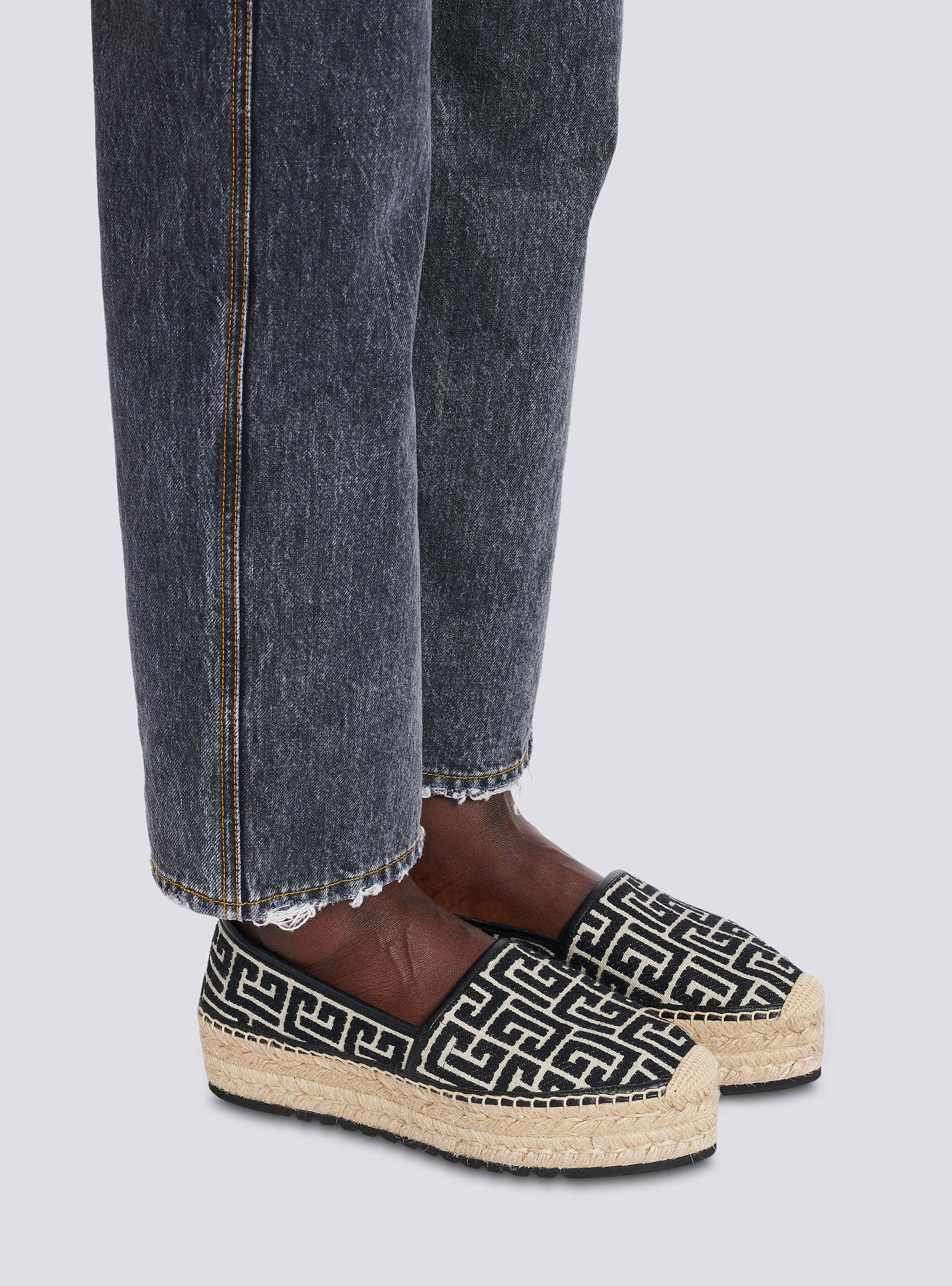 ＼半額SALE／ Alex canvas espadrilles with PB Labyrinth monogram - Women 布団・毛布