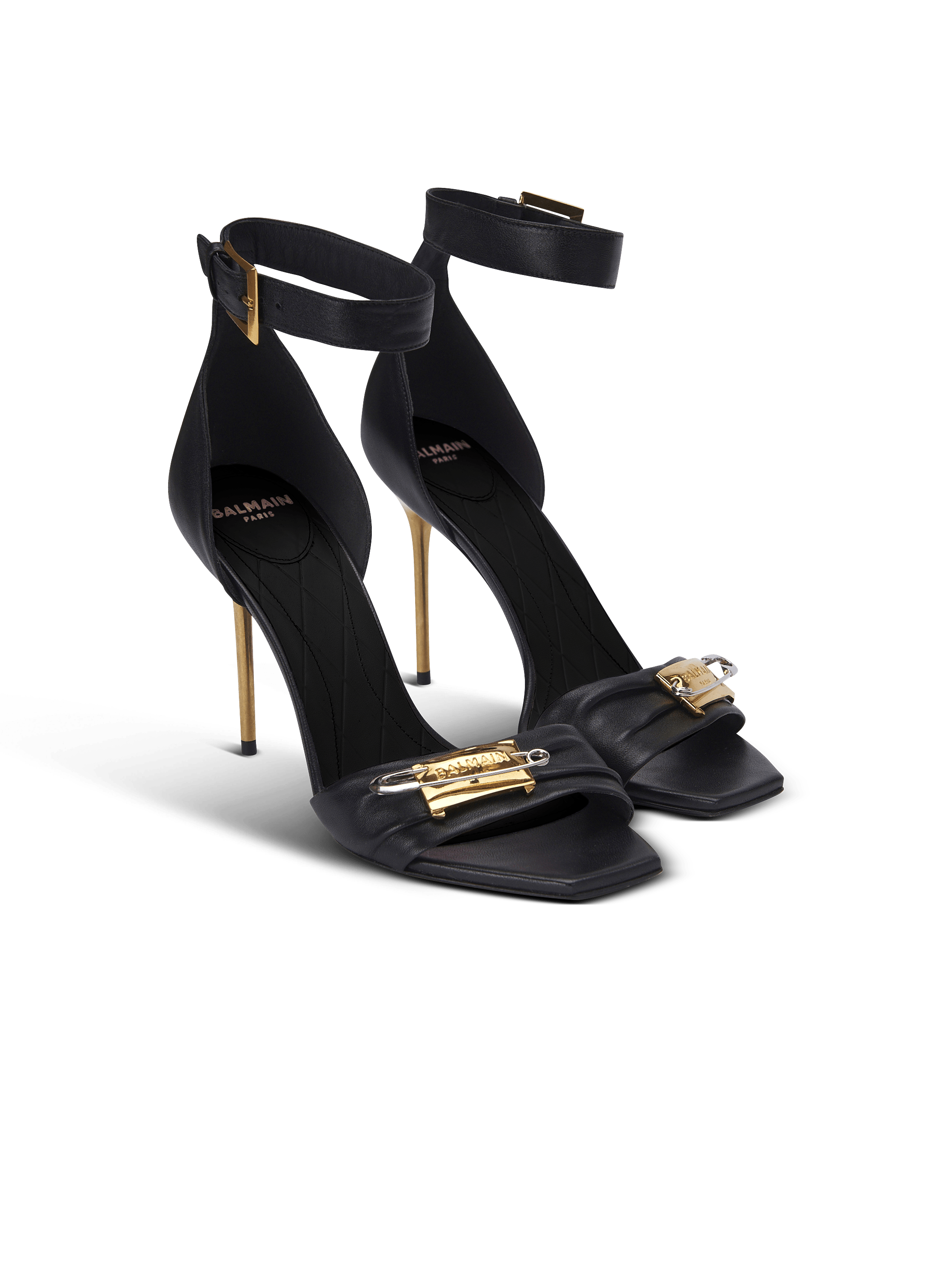 Sandal safety pin-lambskin