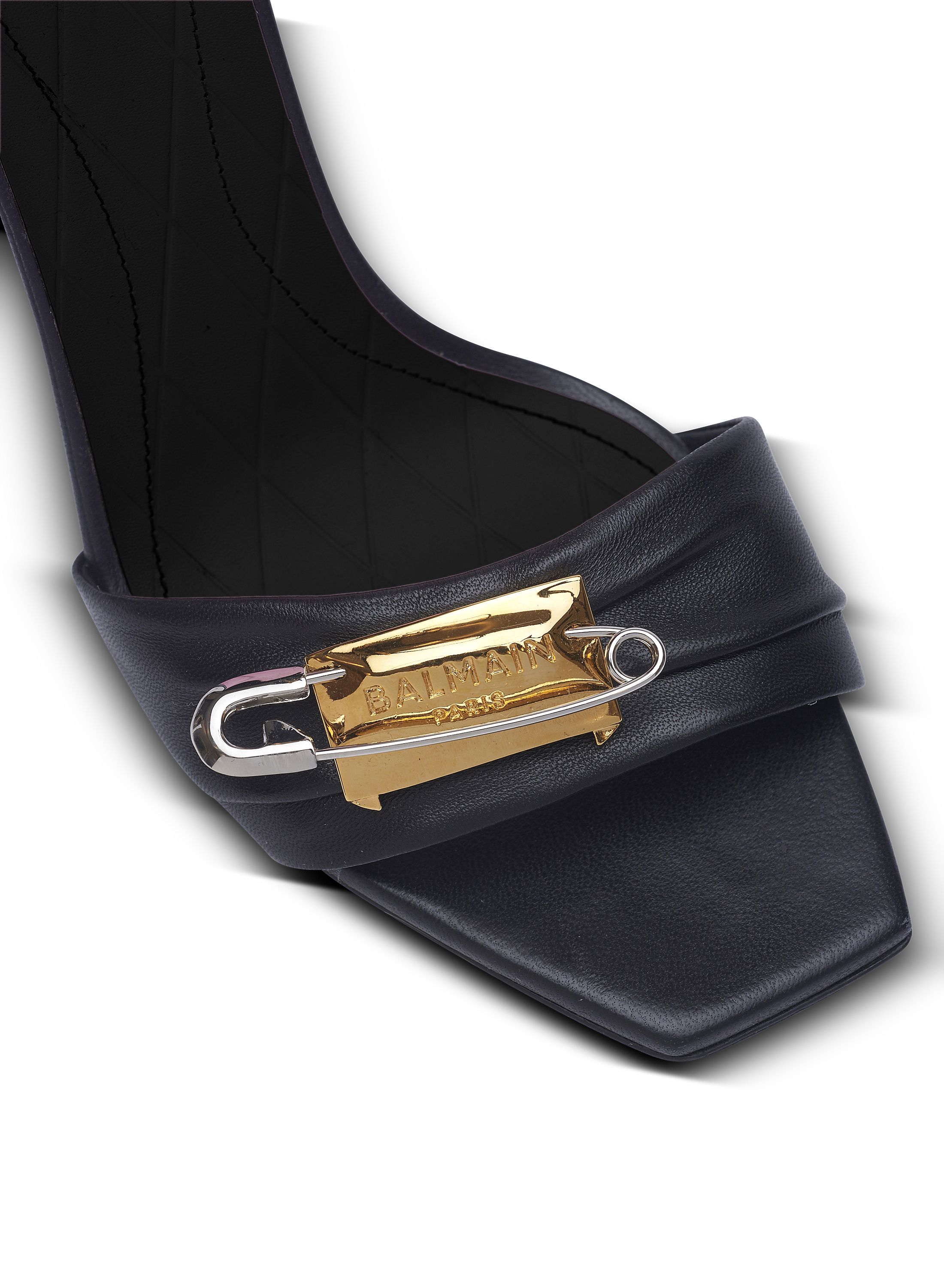 Sandal safety pin-lambskin