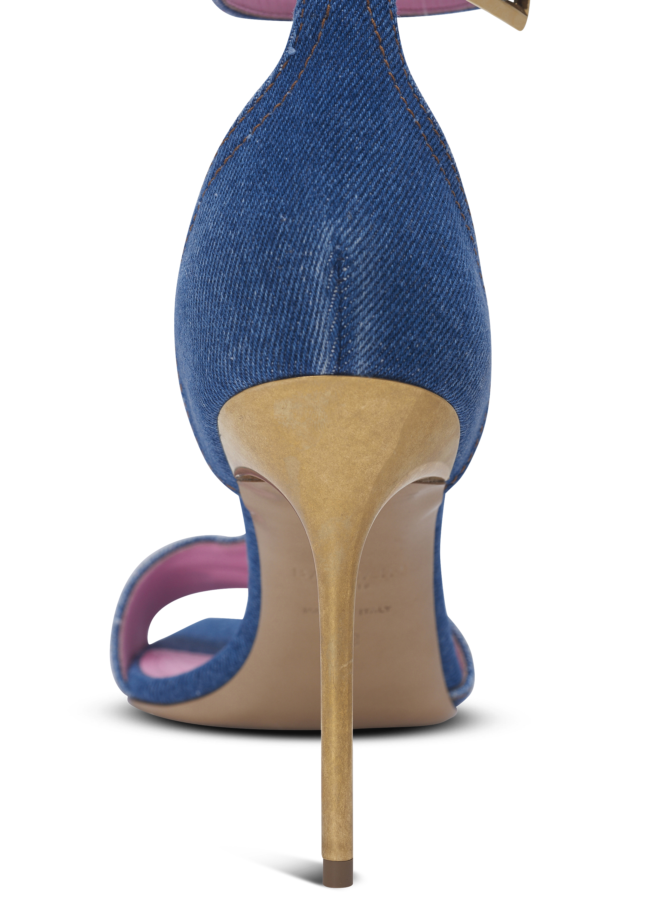 Safety Pin Denim Sandals