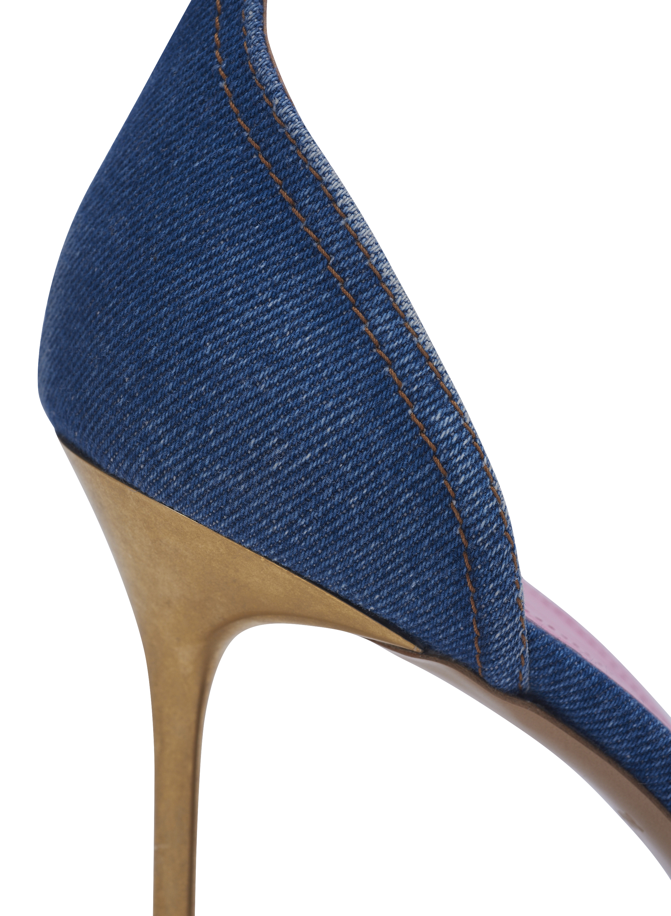 Safety Pin Denim Sandals