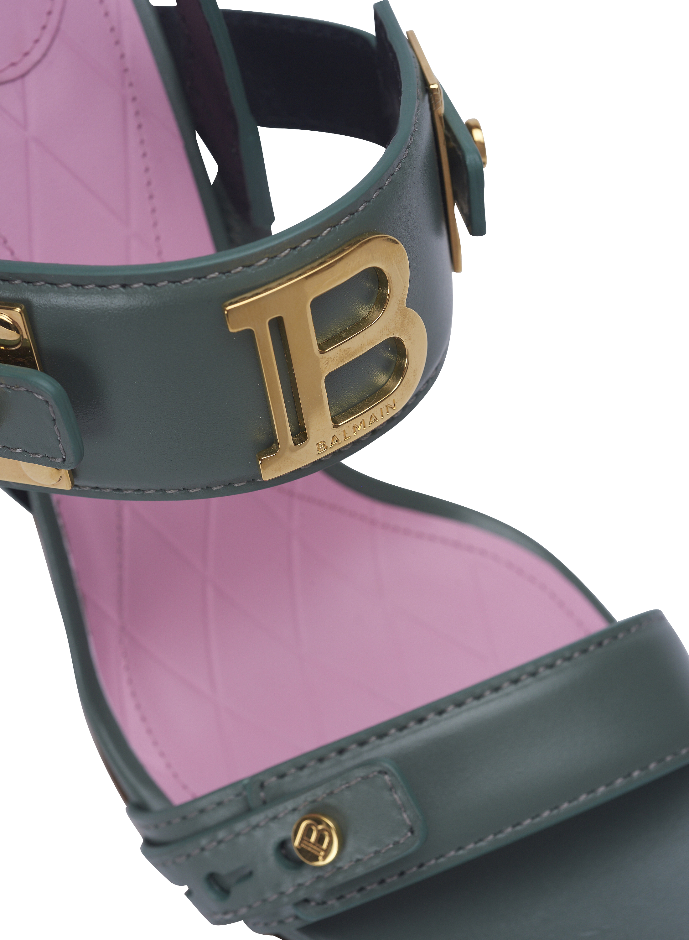 BALMAIN ワンショルタ ミニスカト CF0R5036WC09 0PA Balmain レディース パテントレザーミニスカート の ブラック