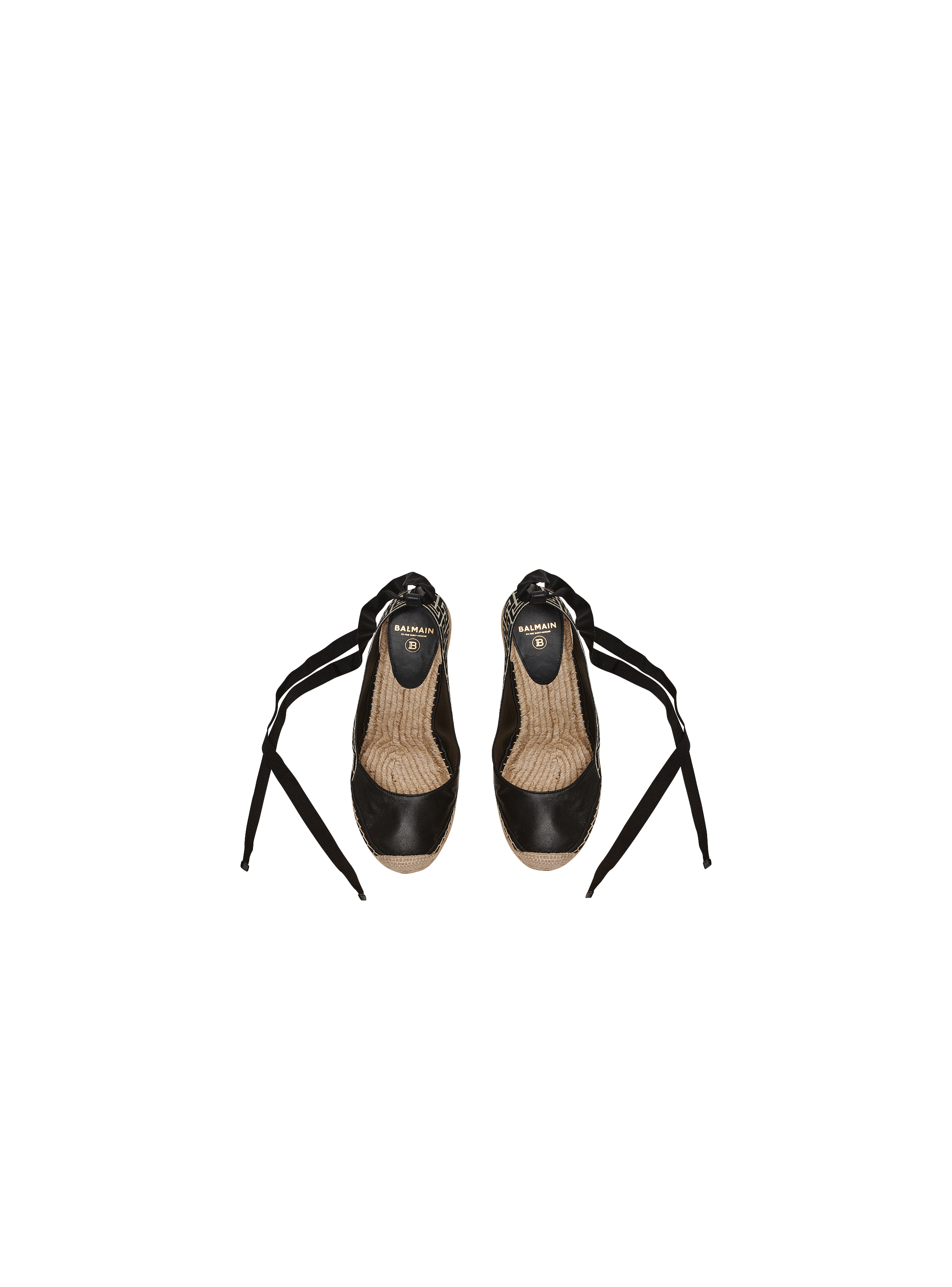 Alex monogram jacquard and leather espadrilles - Women | BALMAIN