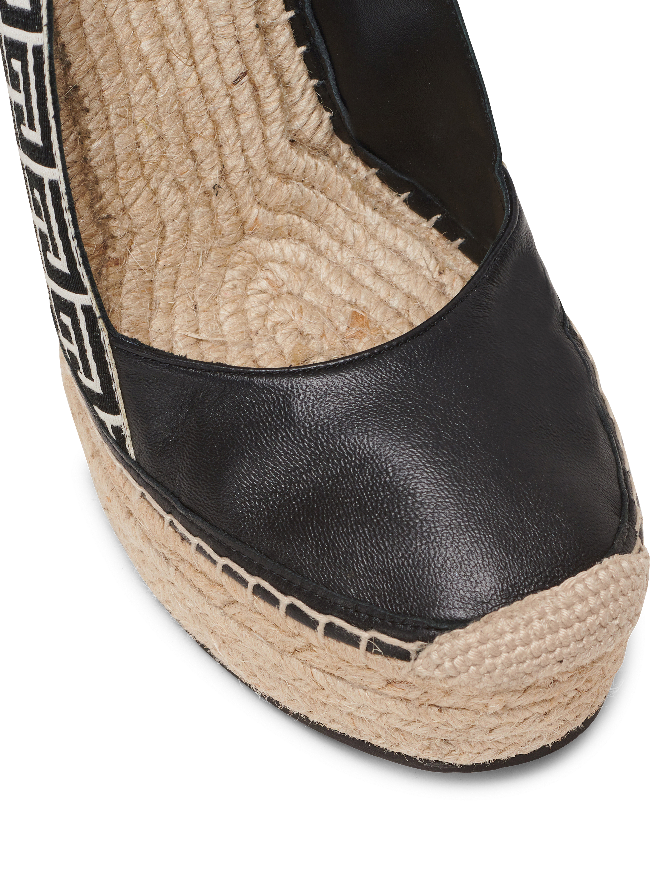 Alex monogram jacquard and leather espadrilles - Women | BALMAIN