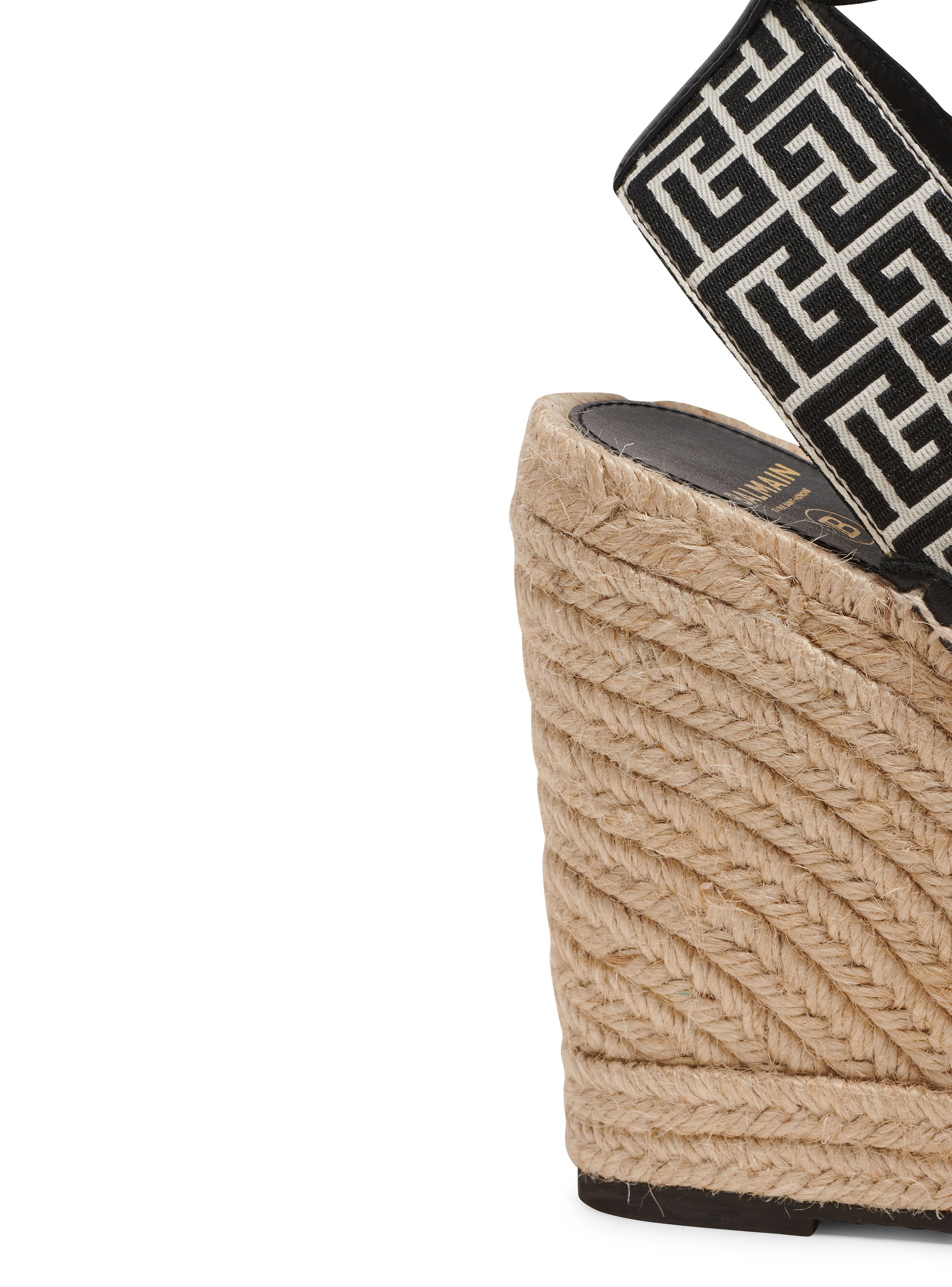 Alex monogram jacquard and leather espadrilles - Women | BALMAIN