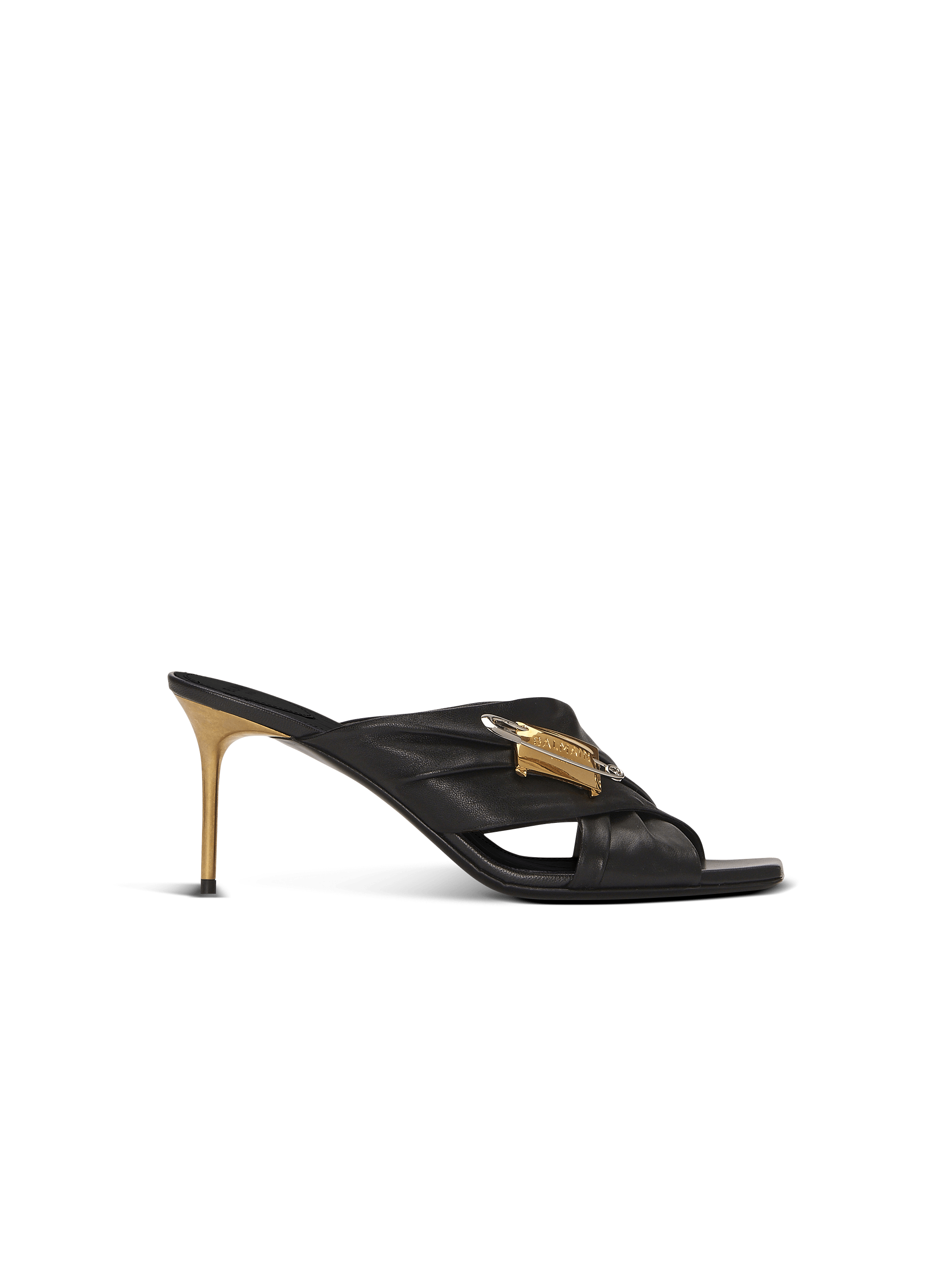 Mule safety pin-lambskin