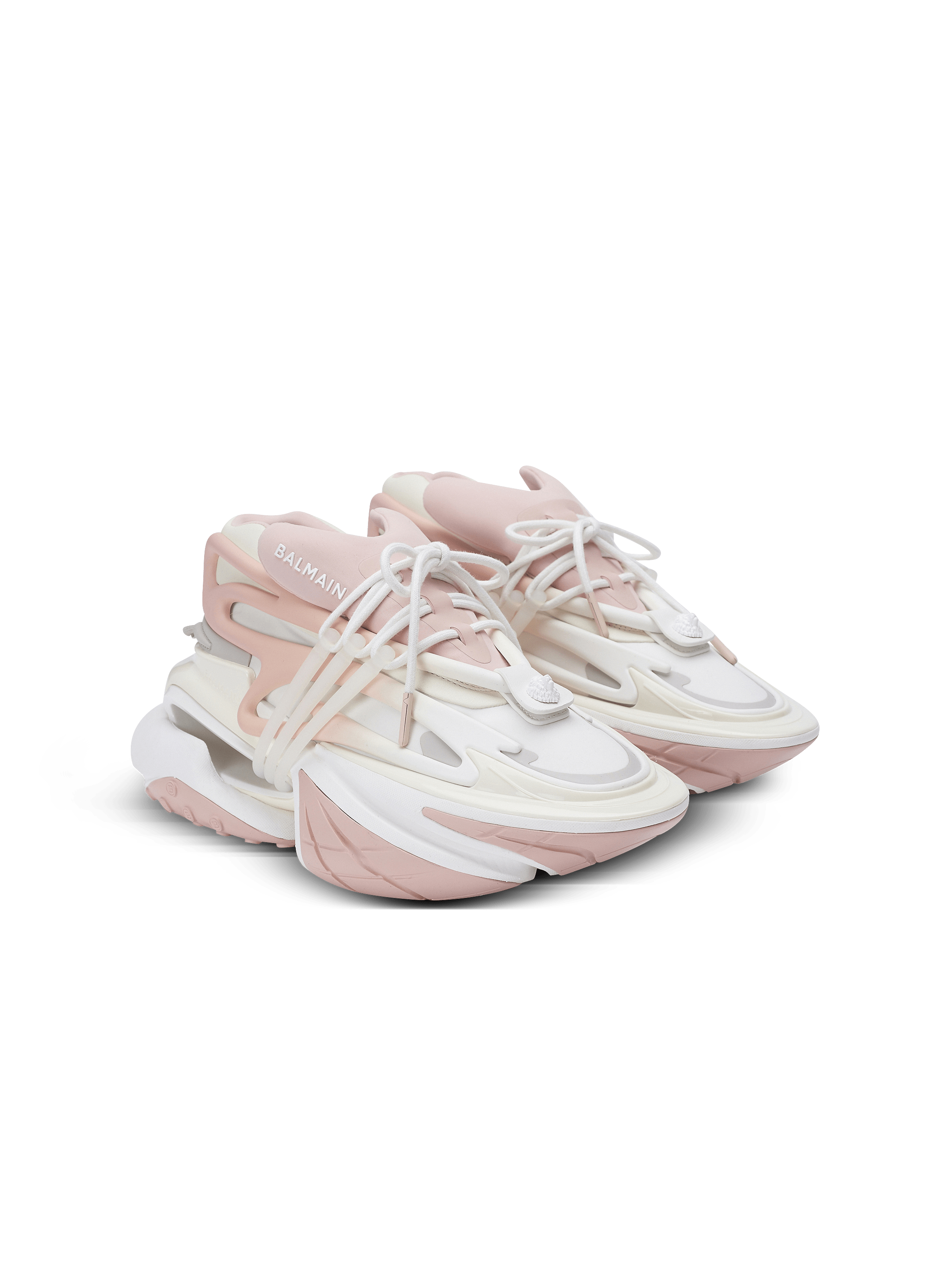 スニーカー BALMAIN Women Sneakers EN1VF724KJNR1CE WHITE Unicorn Low trainers in neoprene and calfskin - Women | BALMAIN