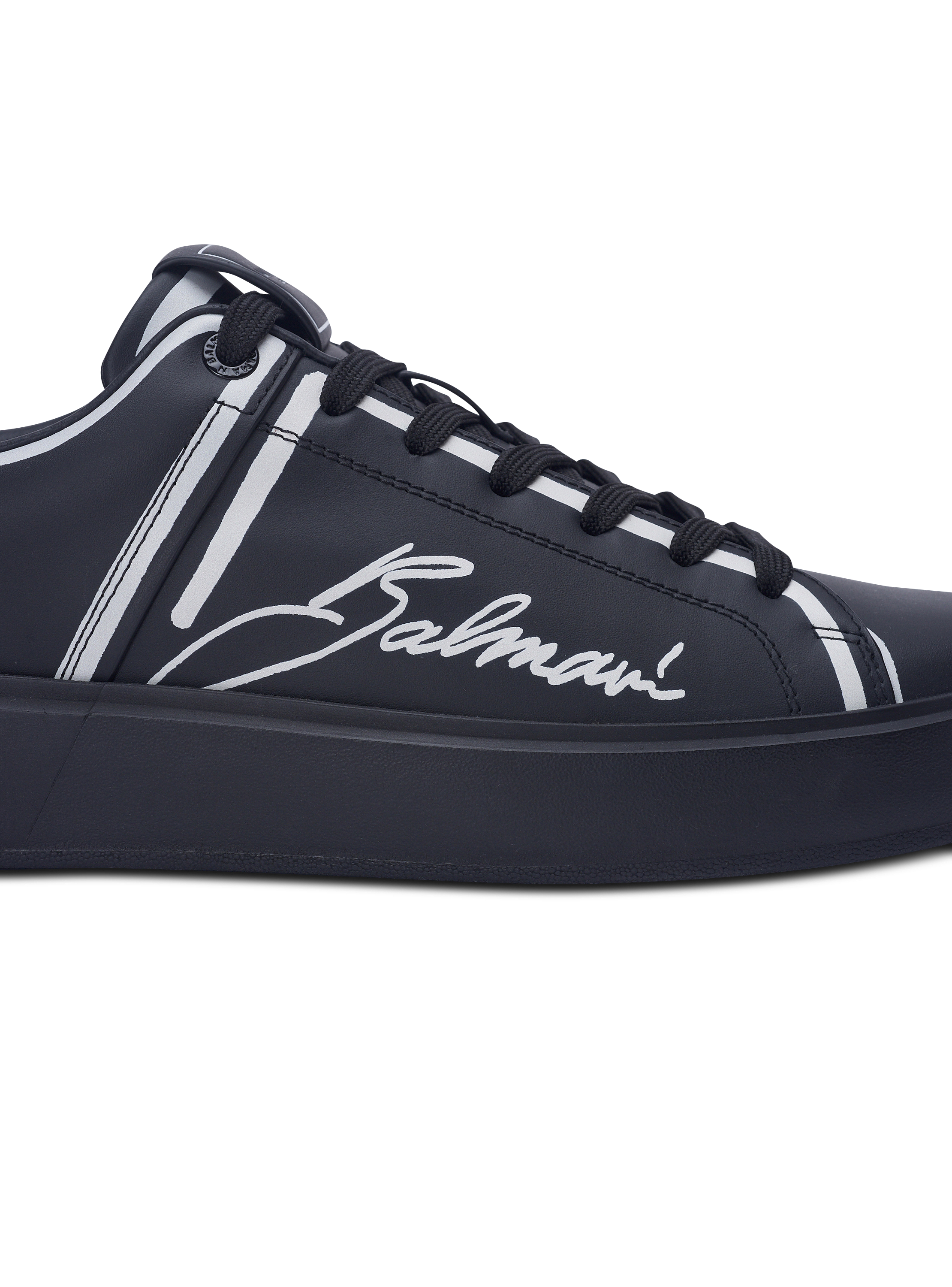 VIP★BALMAIN B-Court ロゴ プリント レザースニーカー org.jpg