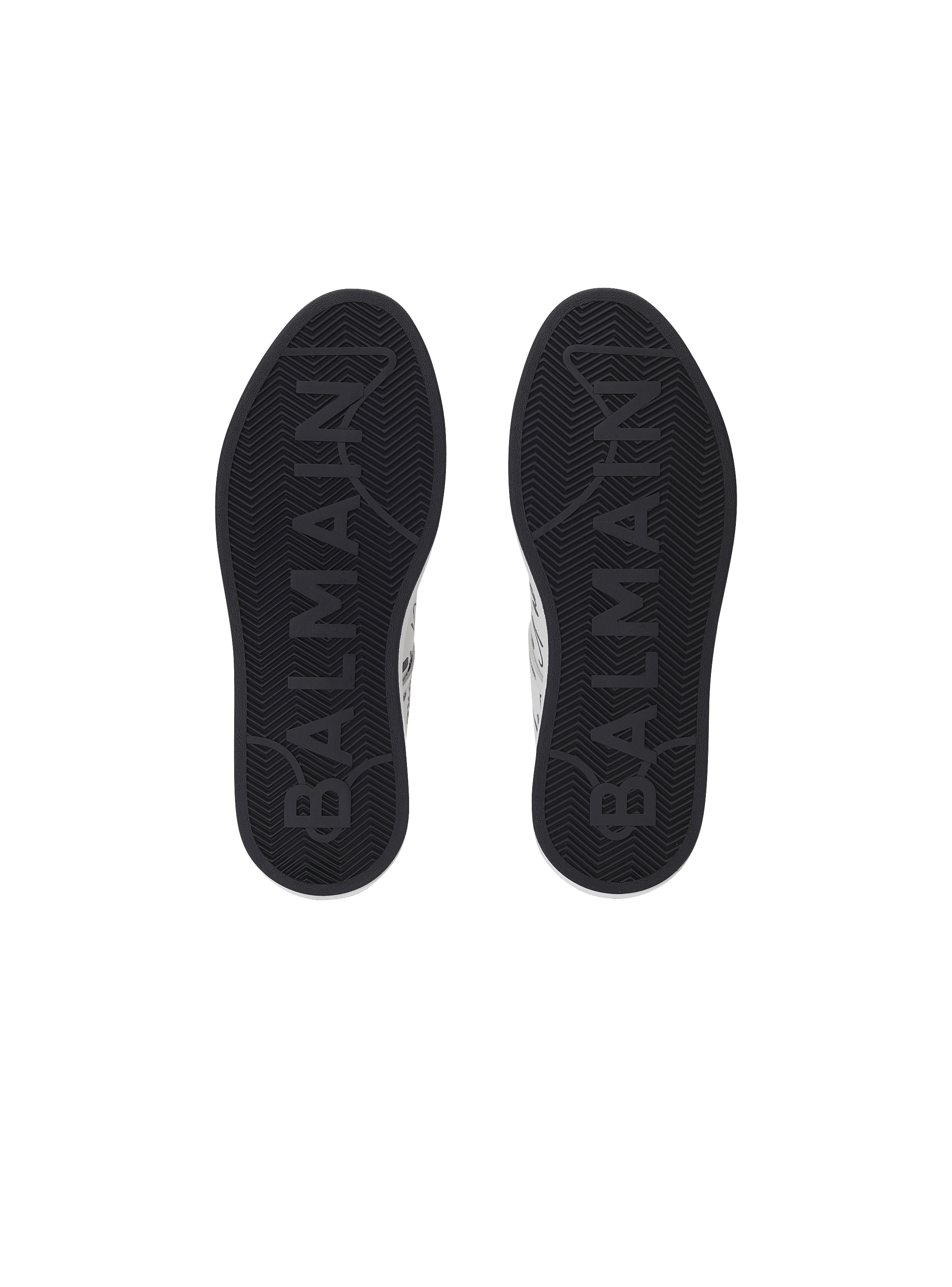 B-Court printed calfskin trainers white white - Women | BALMAIN