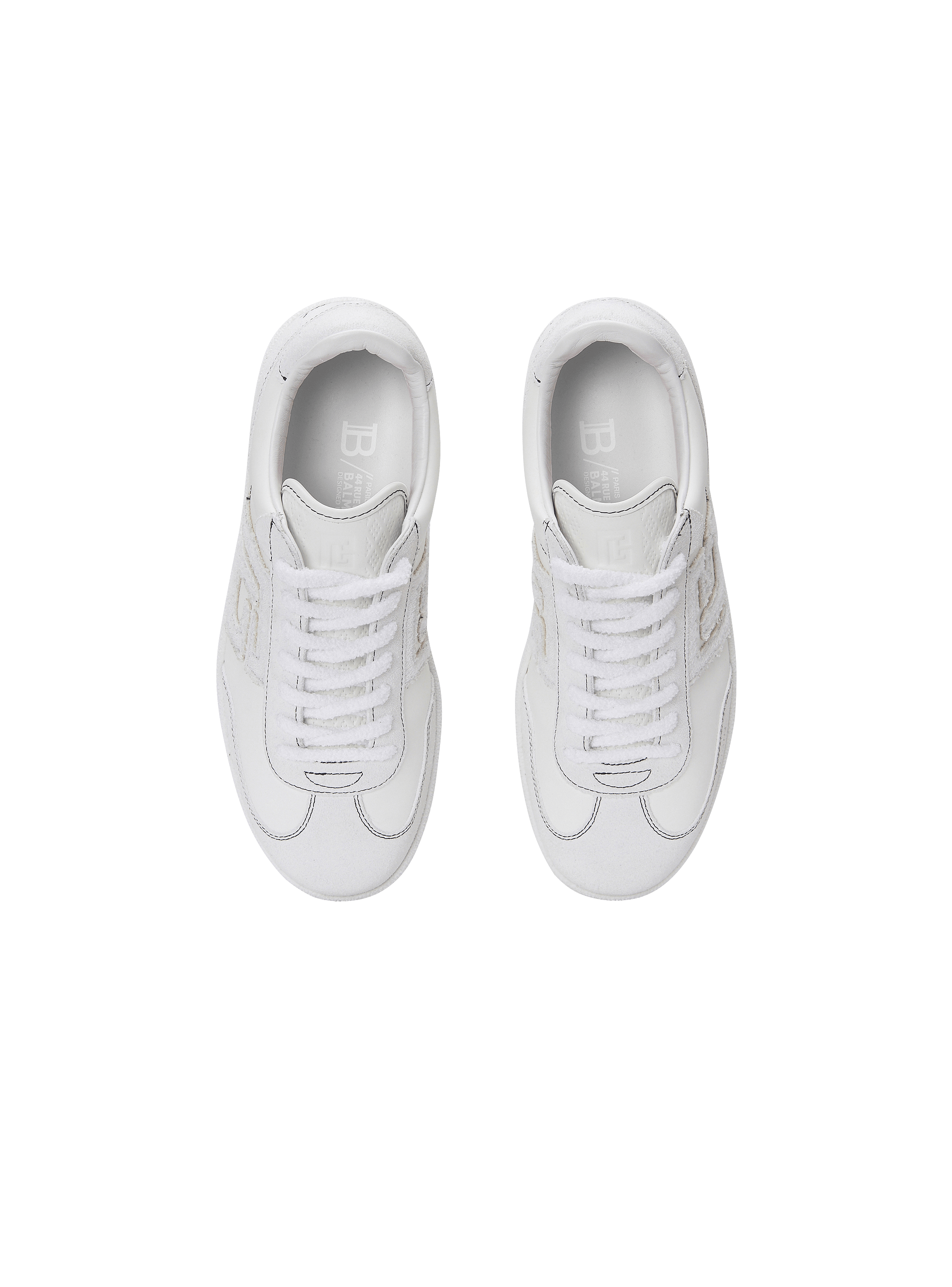 スニーカー BALMAIN Women Sneakers CN1VI730LLSC0DA White Balmain Leather sneakers - White - Women | CN1VI730LLSC0DA
