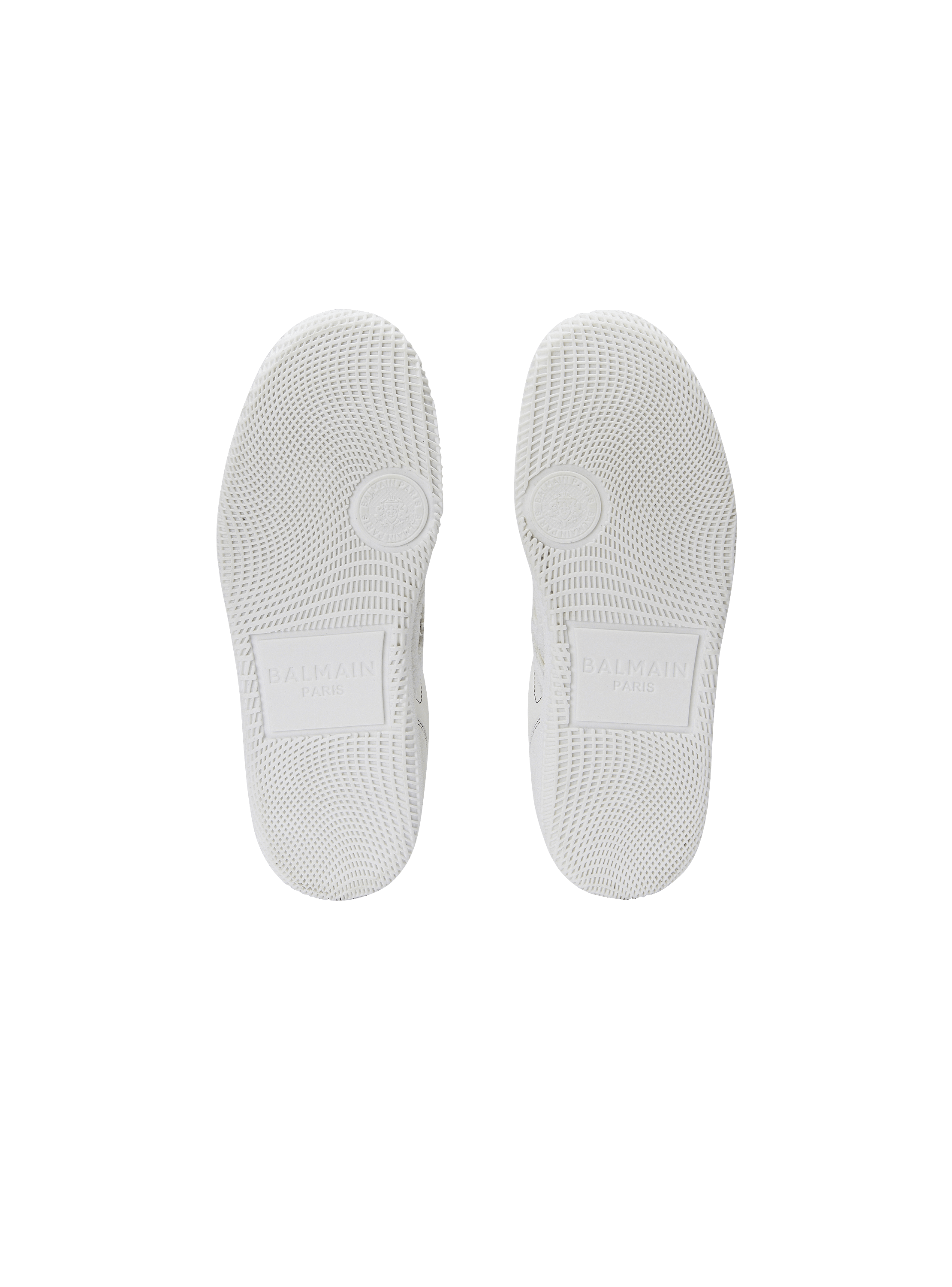 Balmain Swan trainers in calfskin and suede