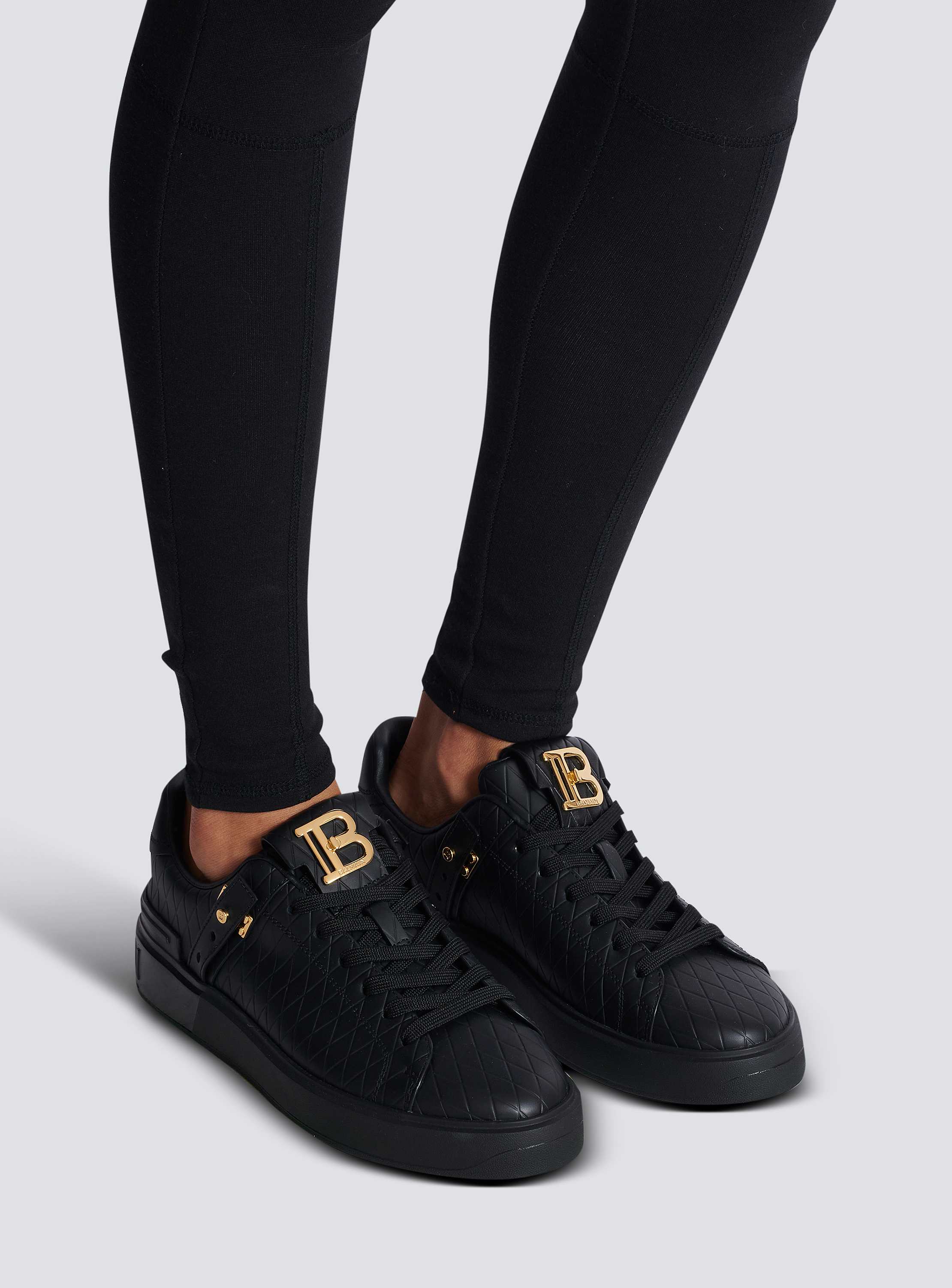 B-Court B-Buzz trainers in embossed calfskin black - Women