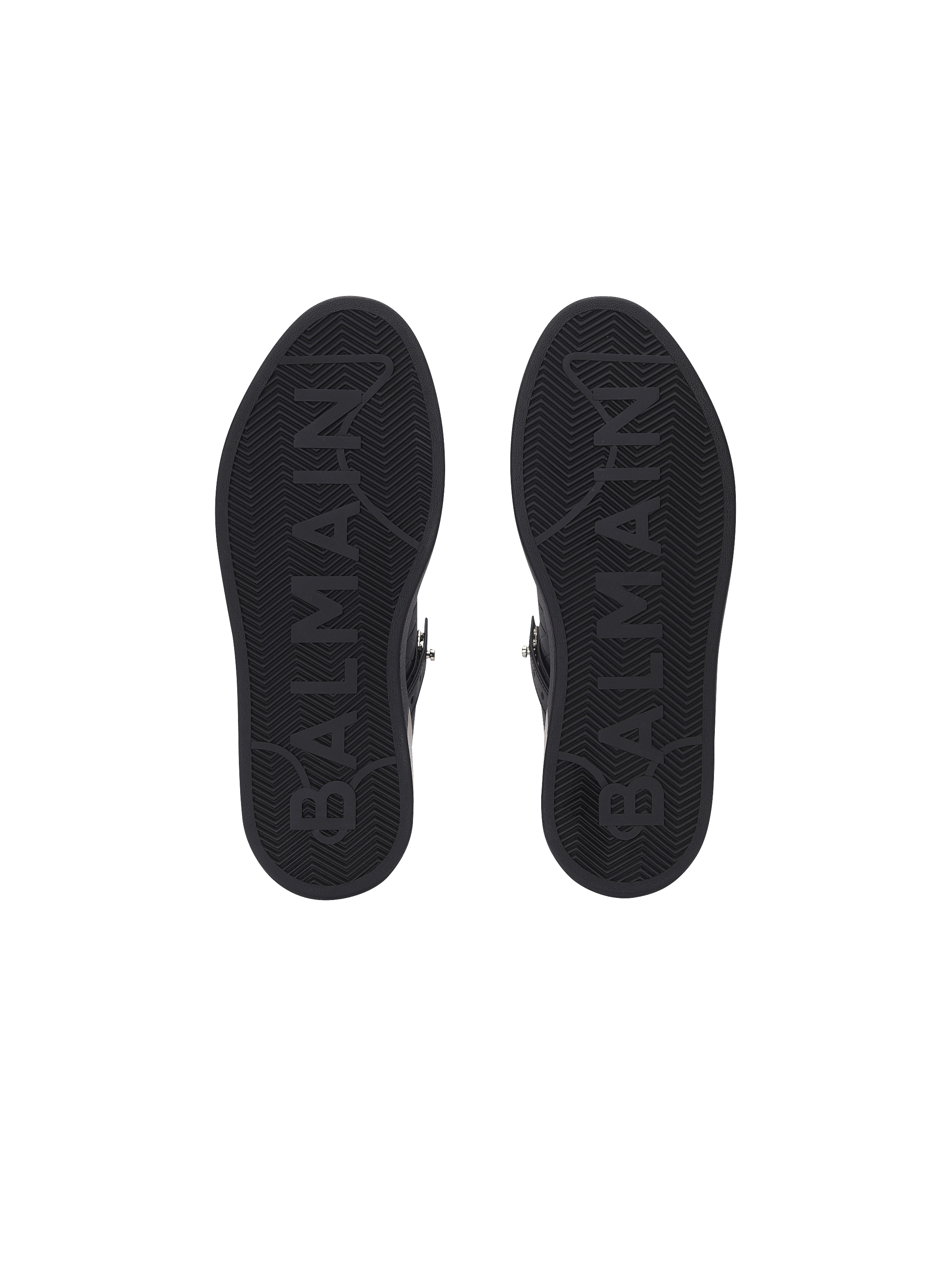 【送料&関税込】Balmain B-court B-buzz-grid Embossed Calfski B-Court B-Buzz trainers in embossed calfskin black - Women