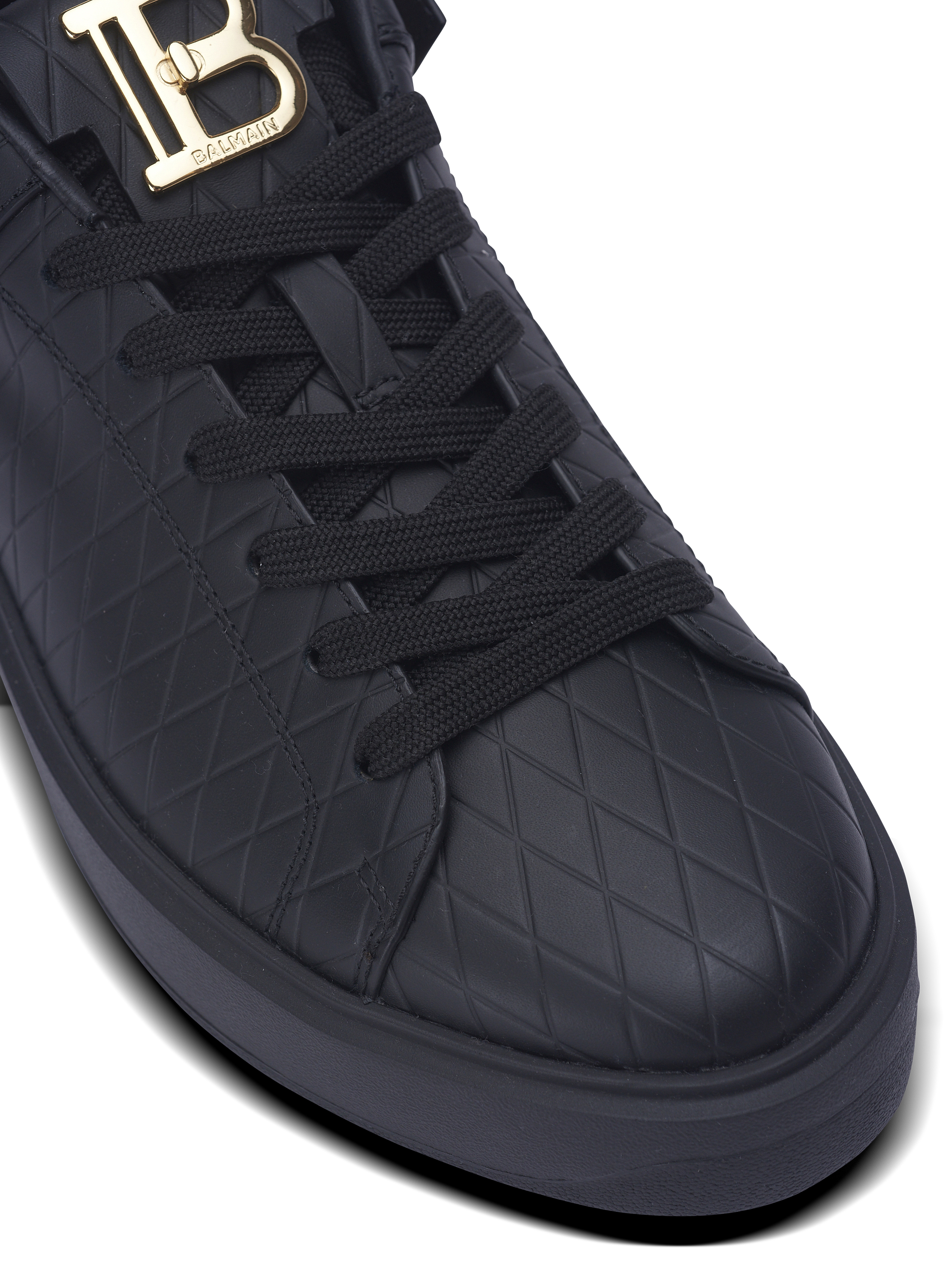 【関税＆送料込み】Balmain 'B-Court B-Buzz' Black Low Sneak Balmain B-Court B-Buzz Sneakers | Black | FARFETCH