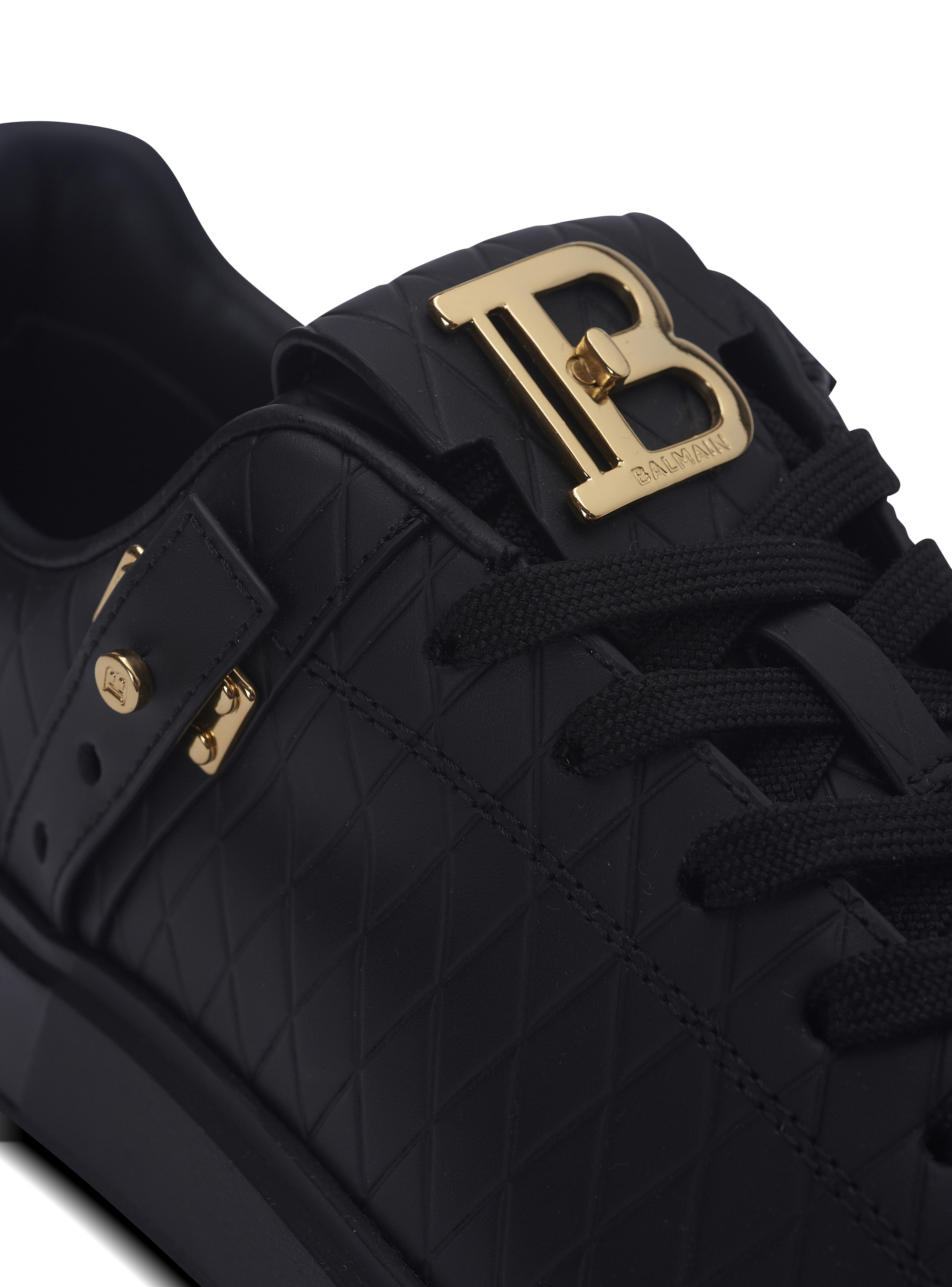 【関税＆送料込み】Balmain 'B-Court B-Buzz' Black Low Sneak Balmain B-Court B-Buzz Sneakers | Black | FARFETCH