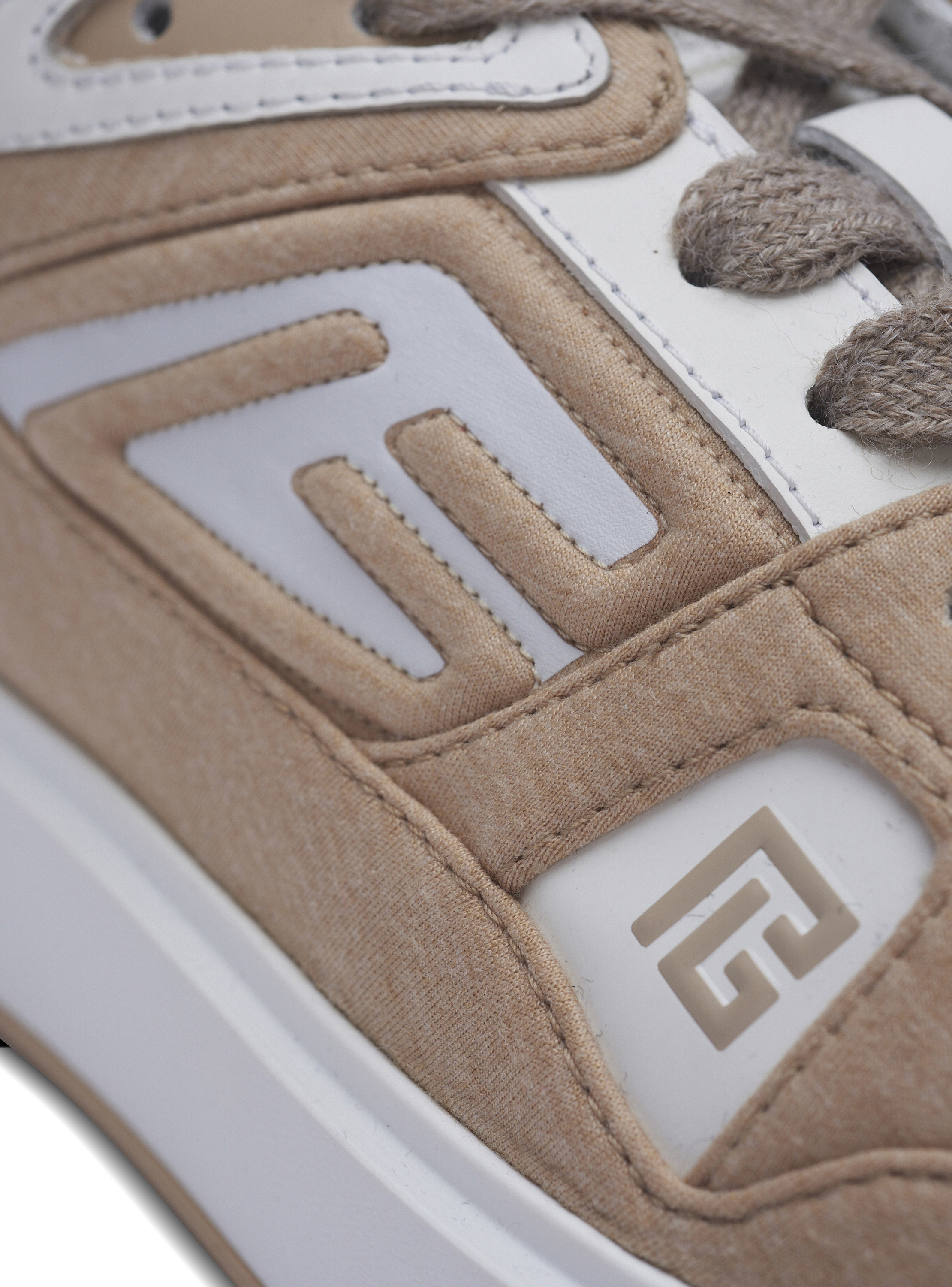 B-Court Skate trainers in fleece and calfskin beige - Women
