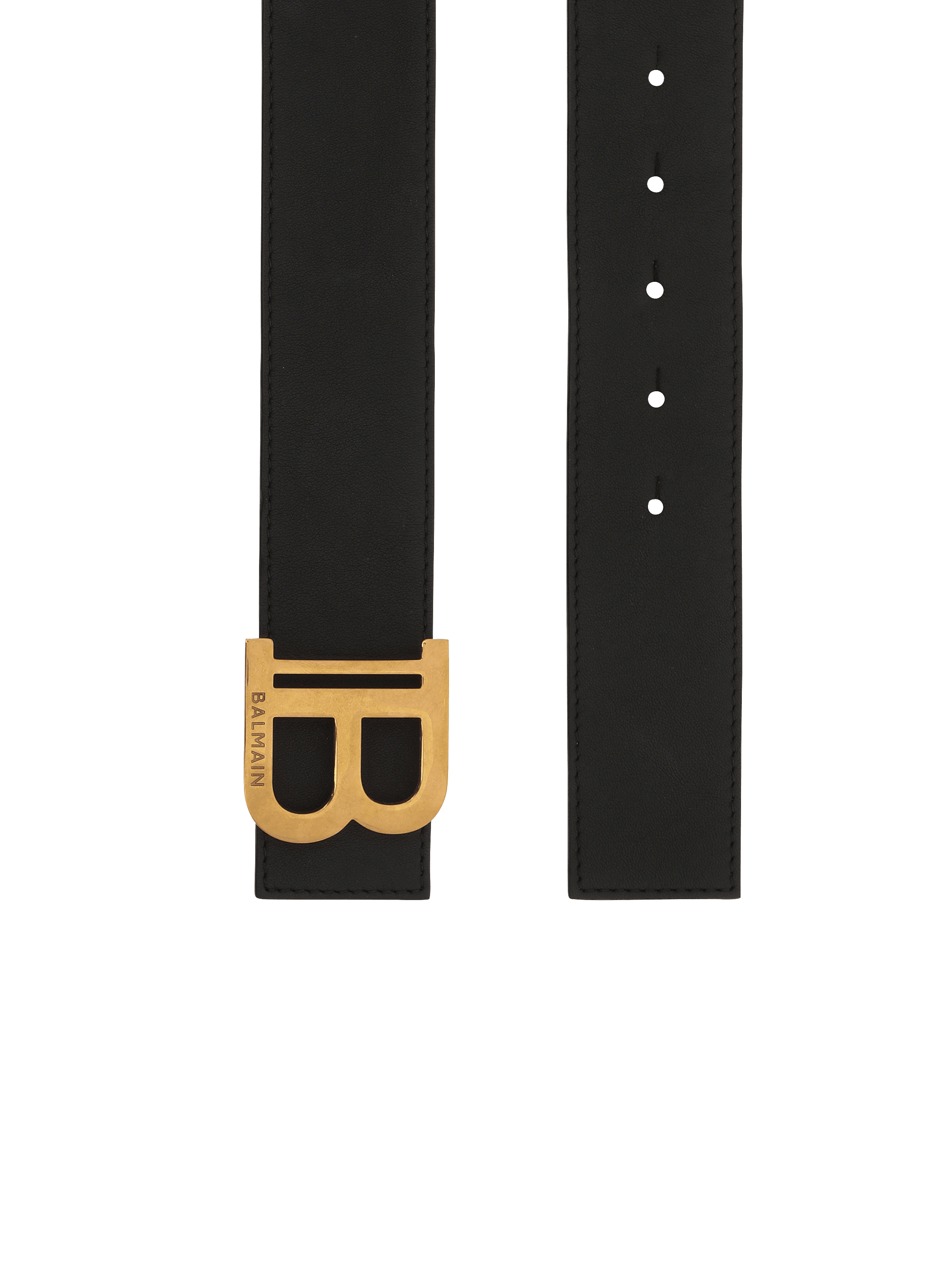 B-Belt in leather black - Women | BALMAIN B-Belt in leather black - Women | BALMAIN