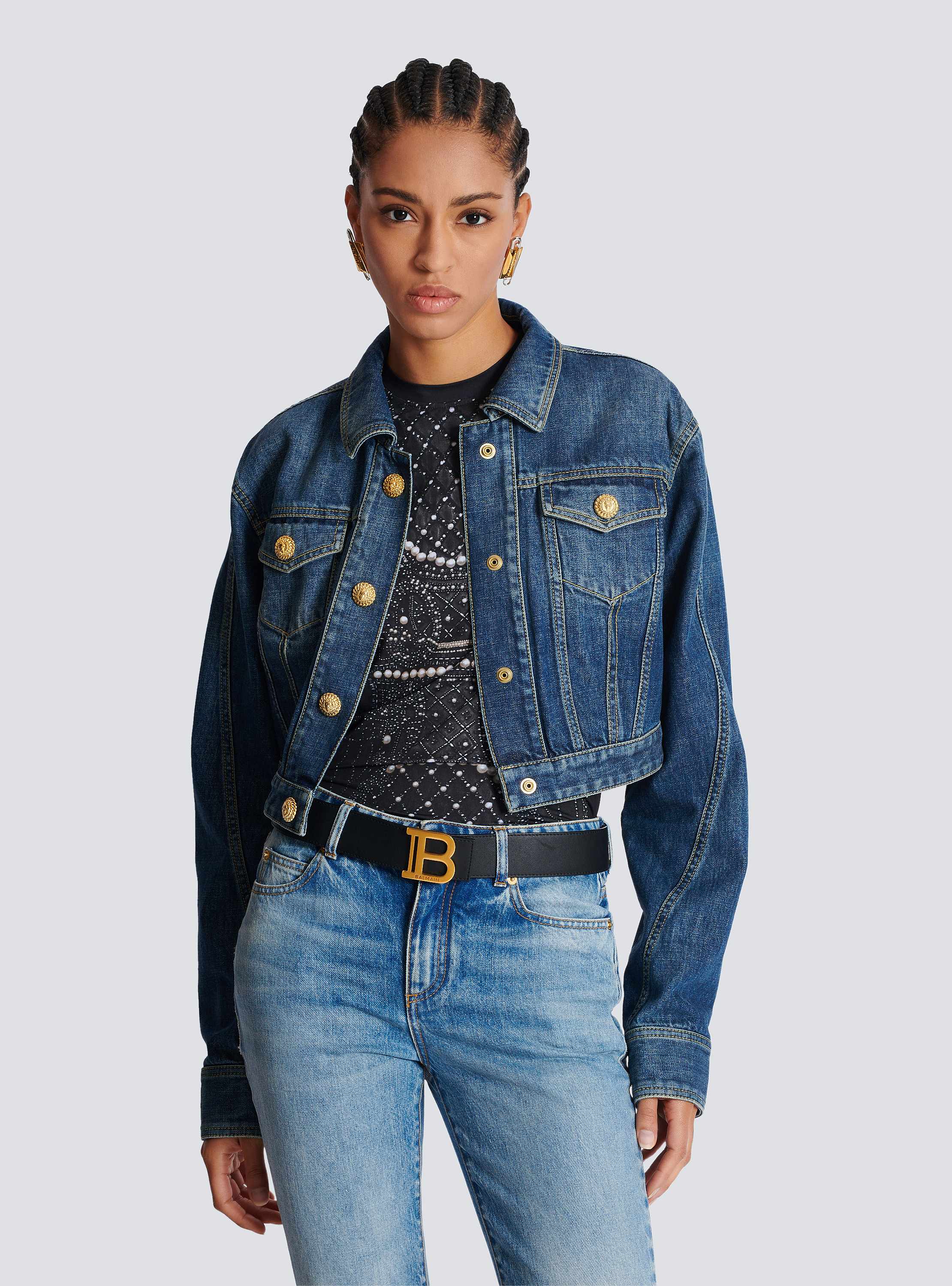 B-Belt in leather - Women | BALMAIN