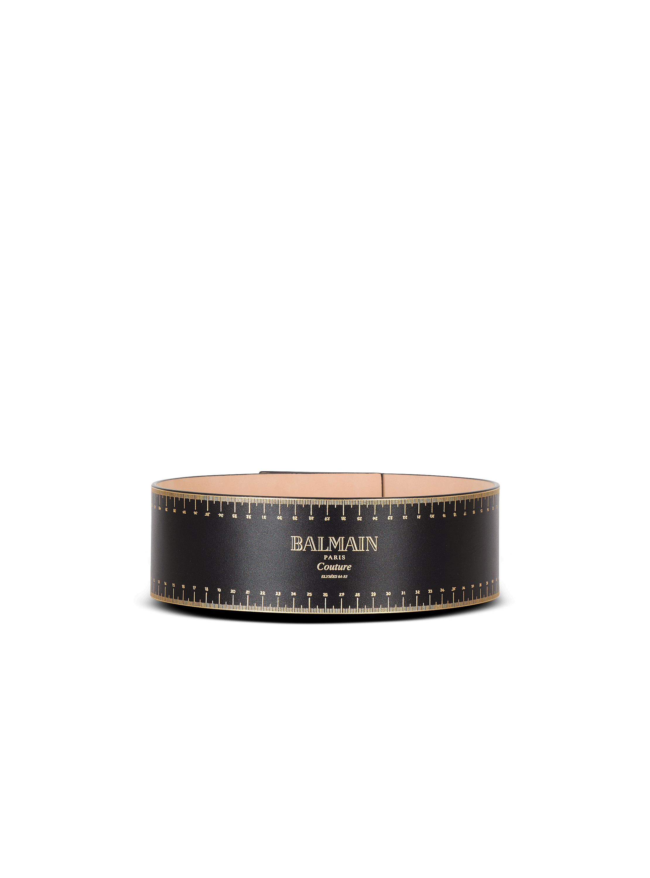 Waist belt in printed Couture leather