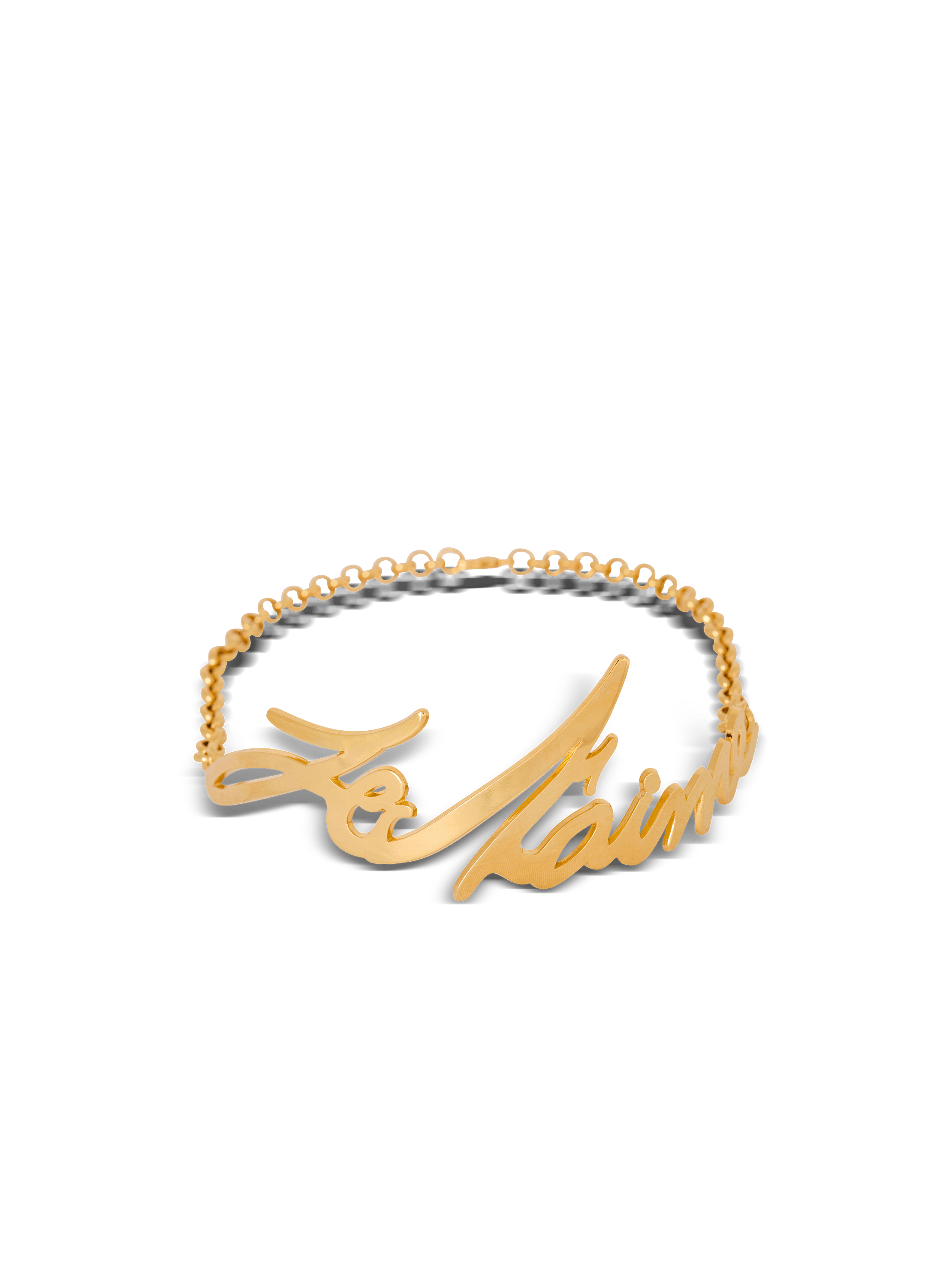 Je t’aime choker-brass