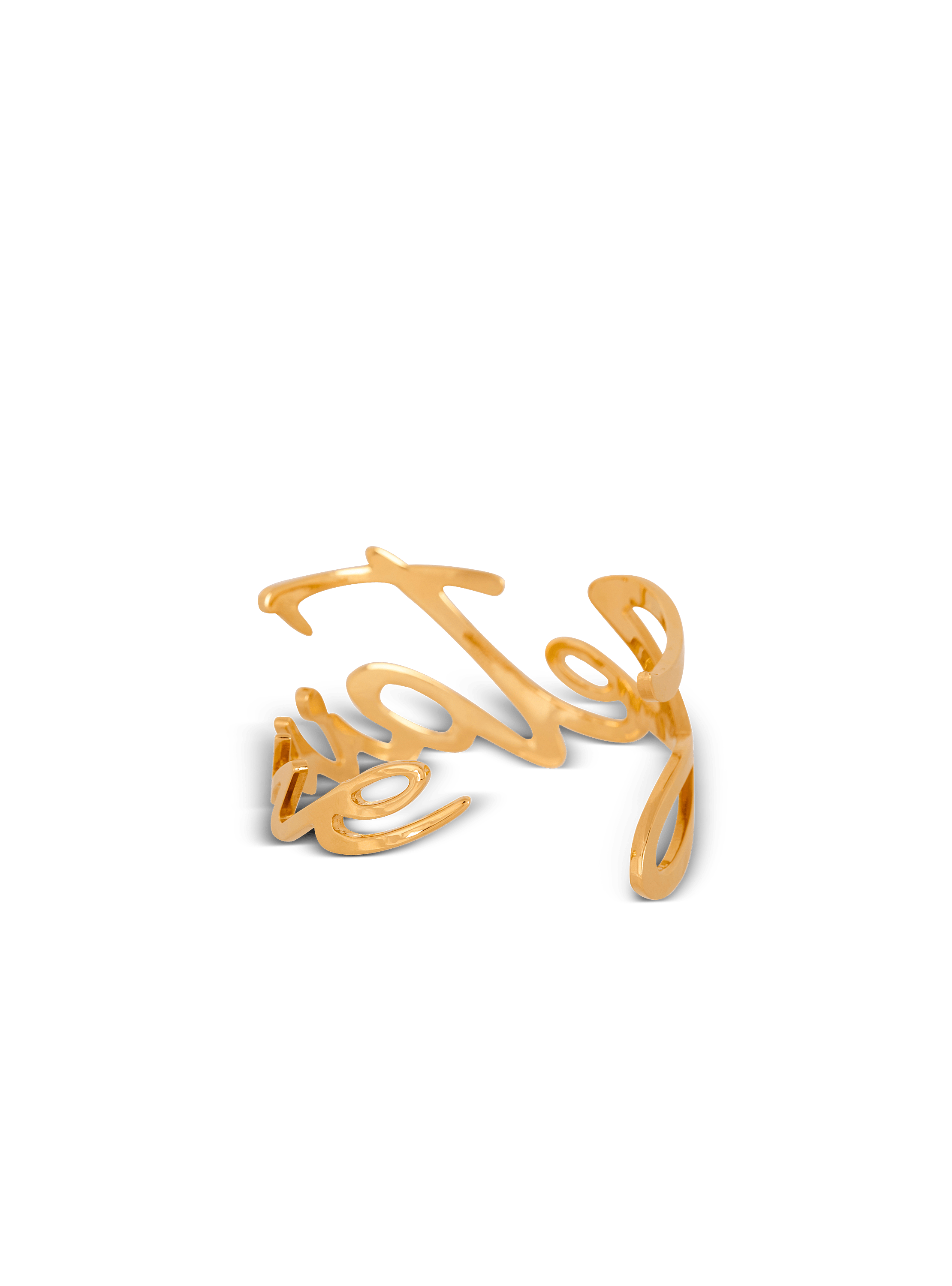 "Je t'aime" brass bracelet 