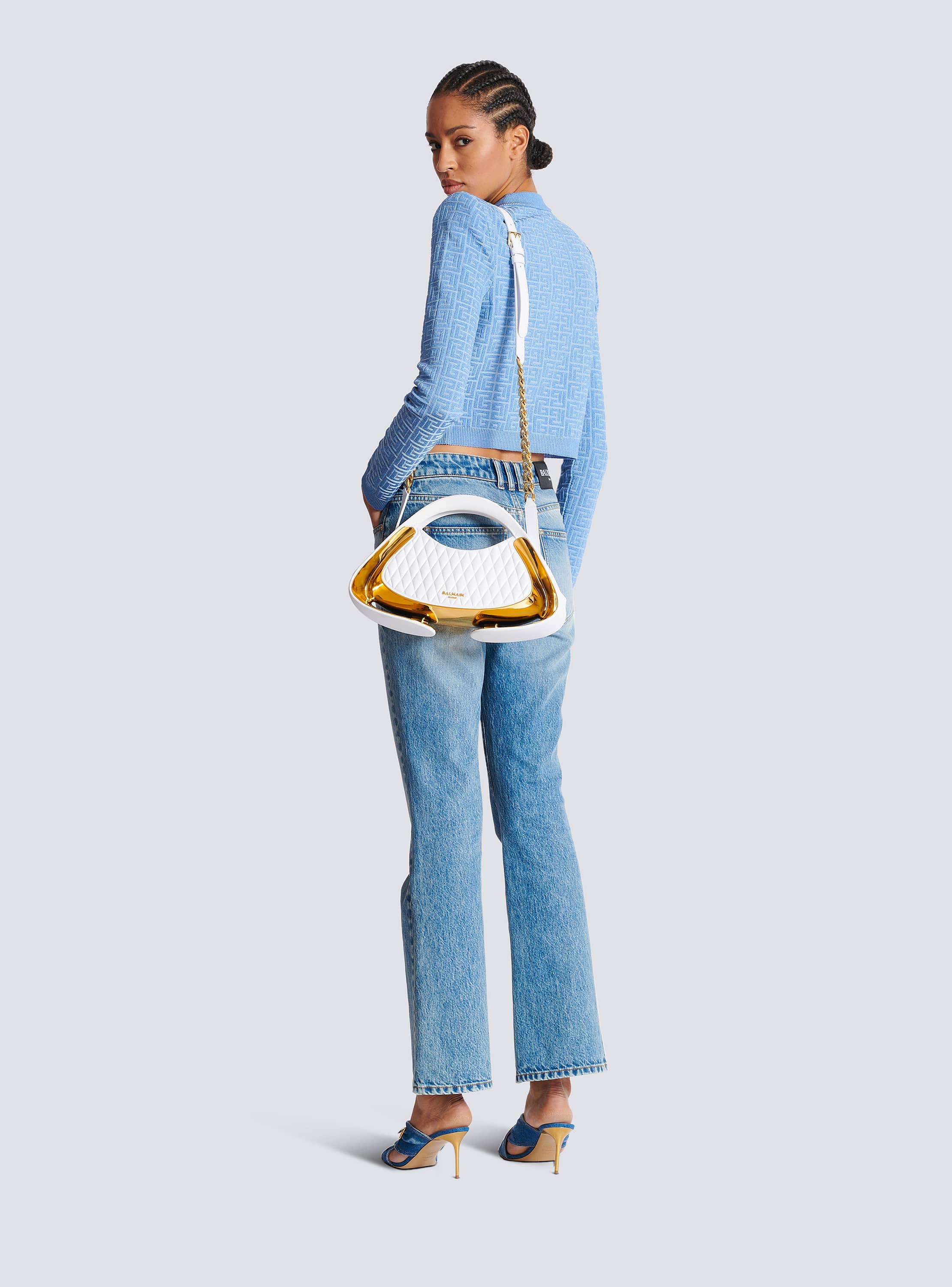 Quilted medium Jolie Madame bag white - Women | BALMAIN