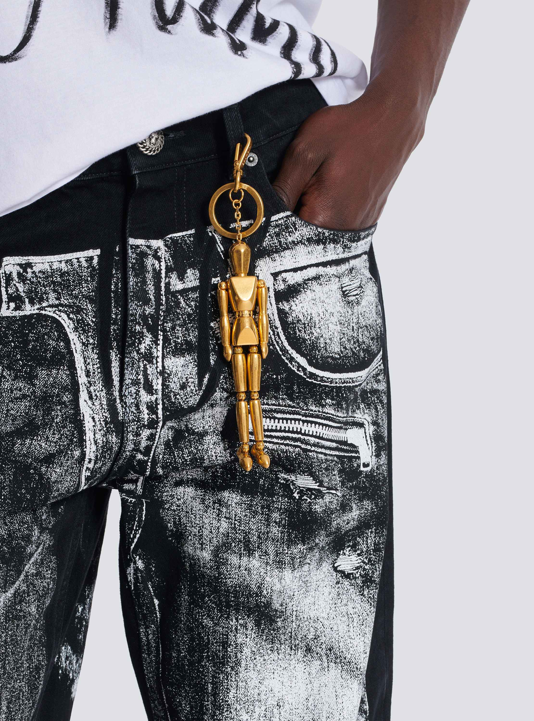 Brass mannequin key ring