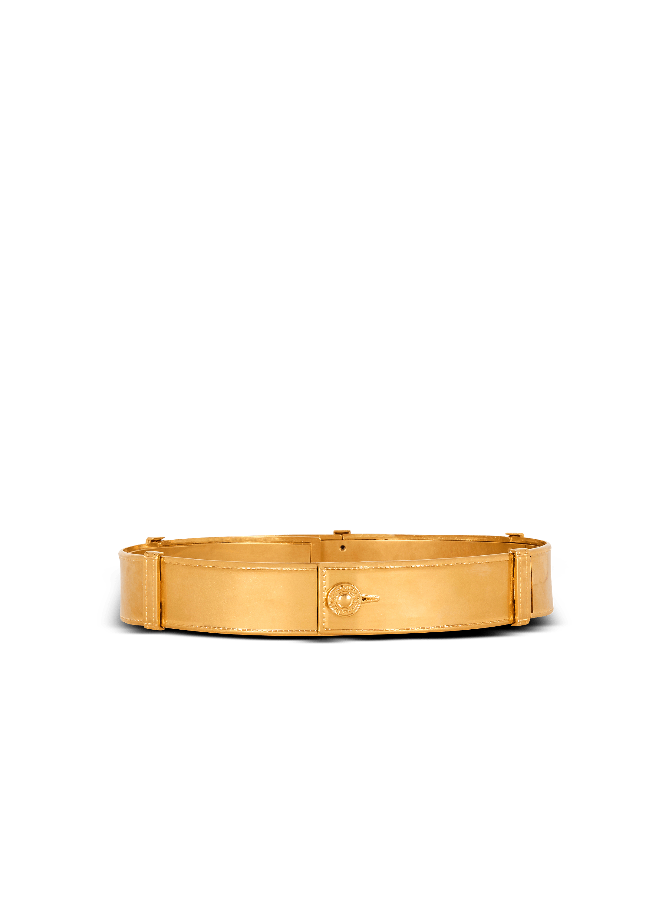 Brass belt with jeans effect