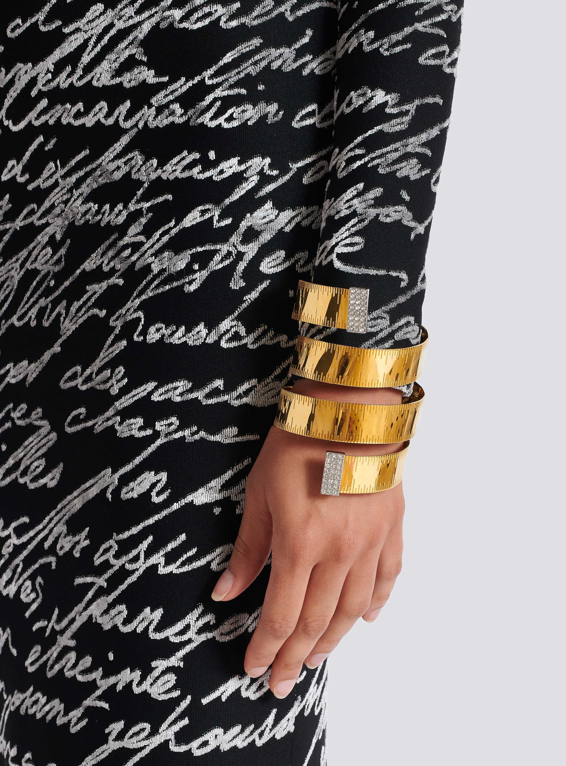 Brass tape measure cuff 