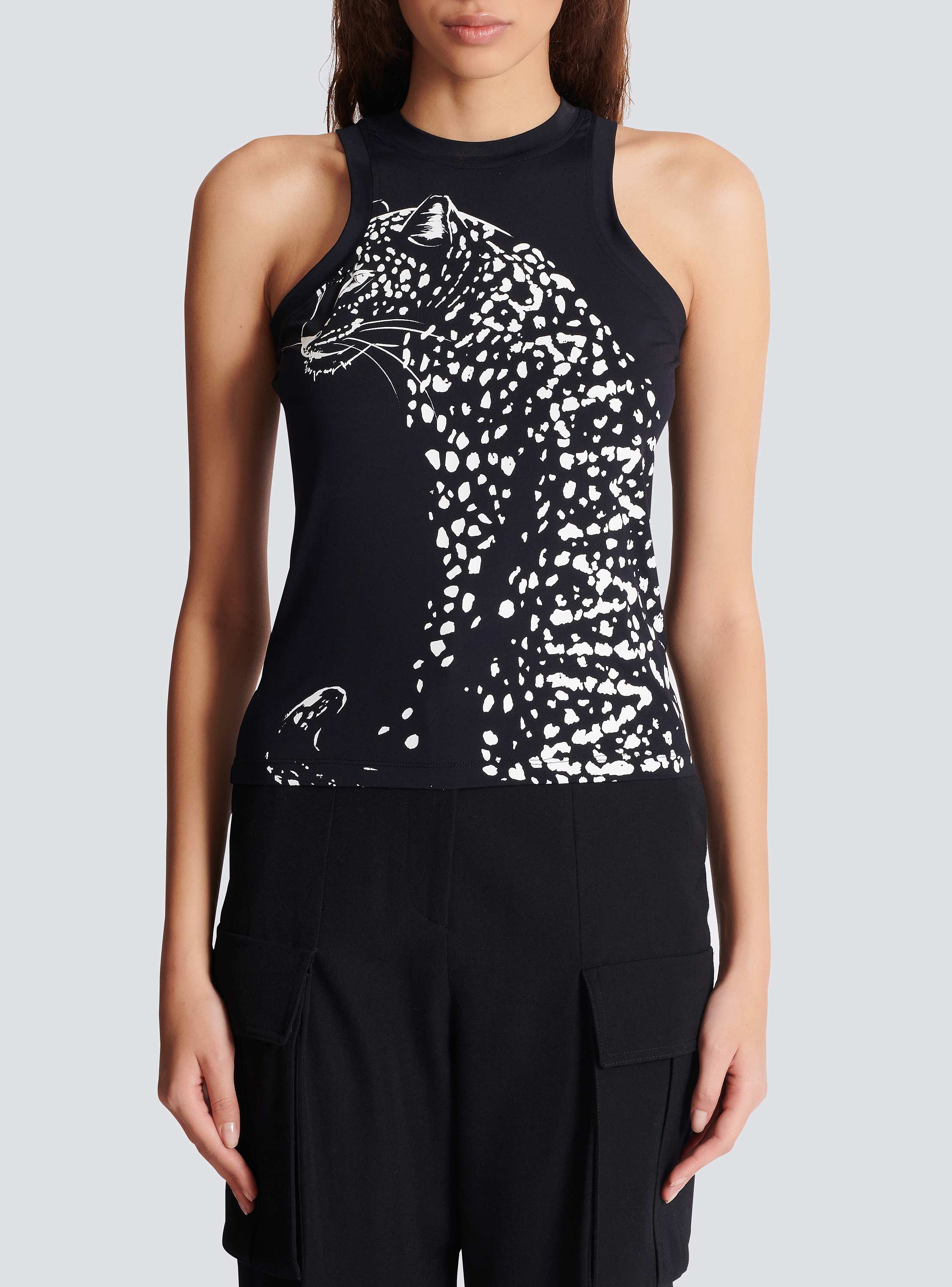 Leopard print tank top