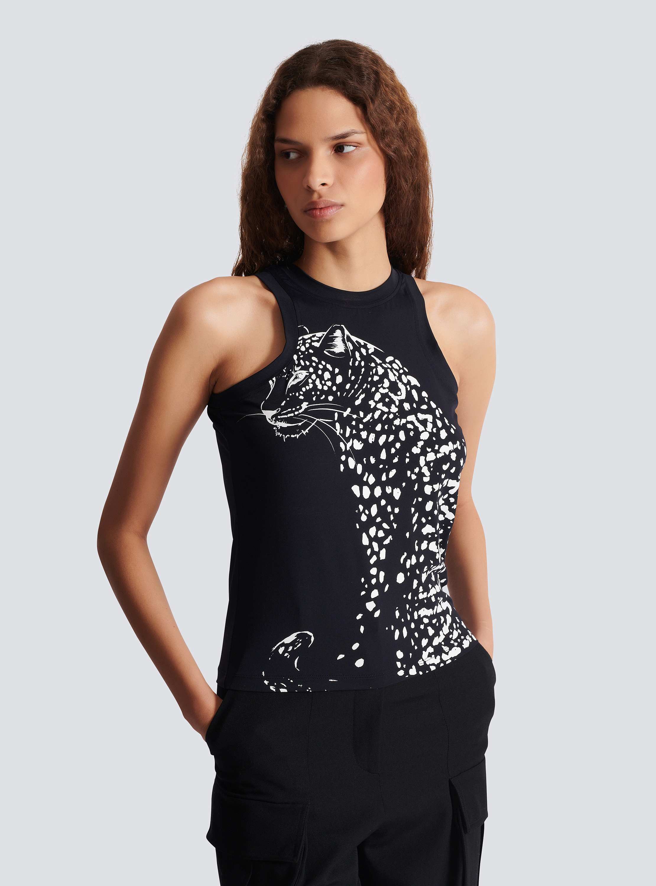 Leopard print tank top