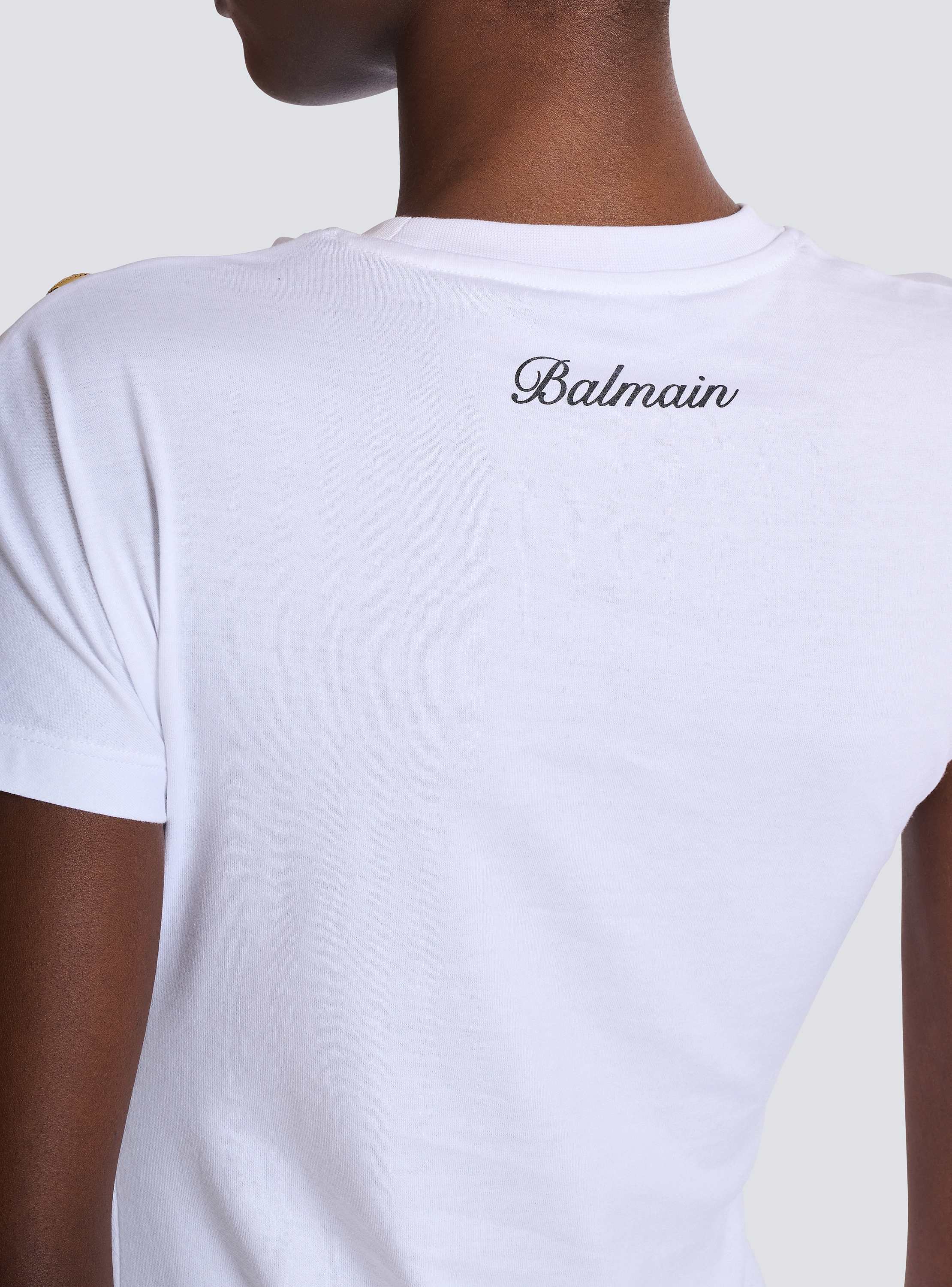 Short-sleeved draped jersey T-shirt