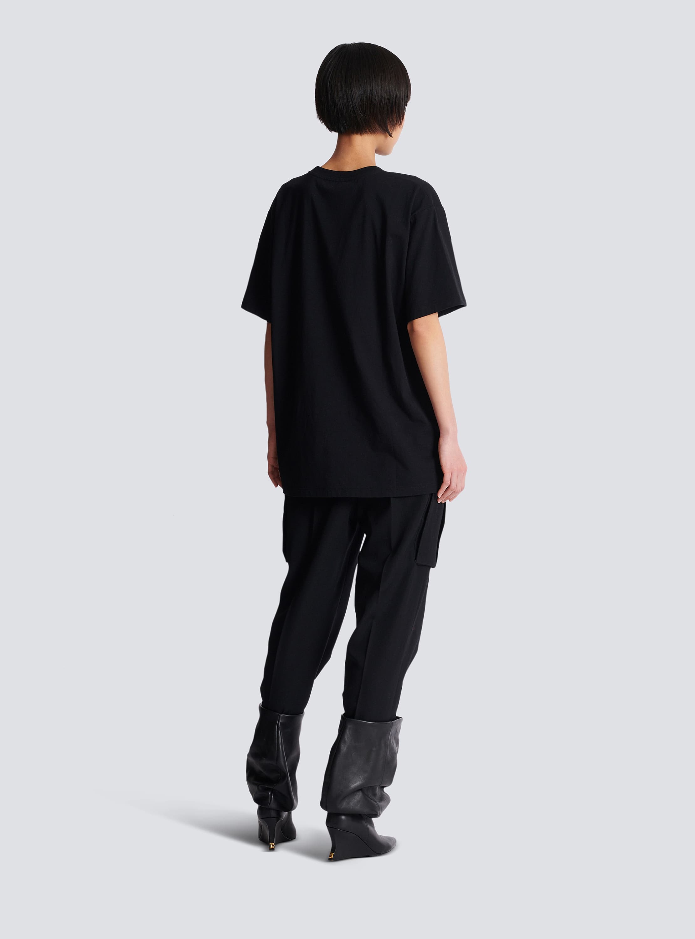 T-shirt with leopard print