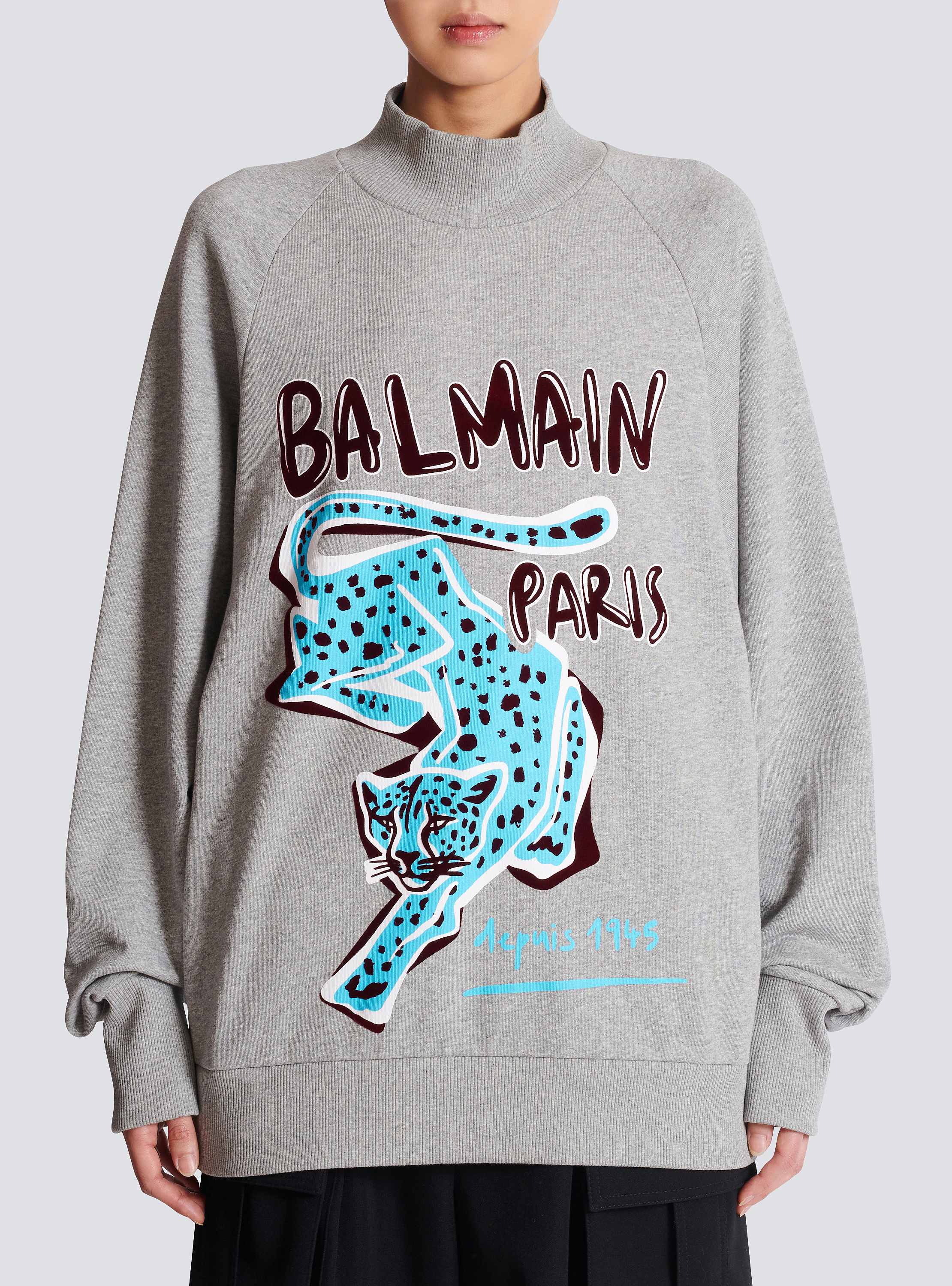 Printed fleece sweatshirt