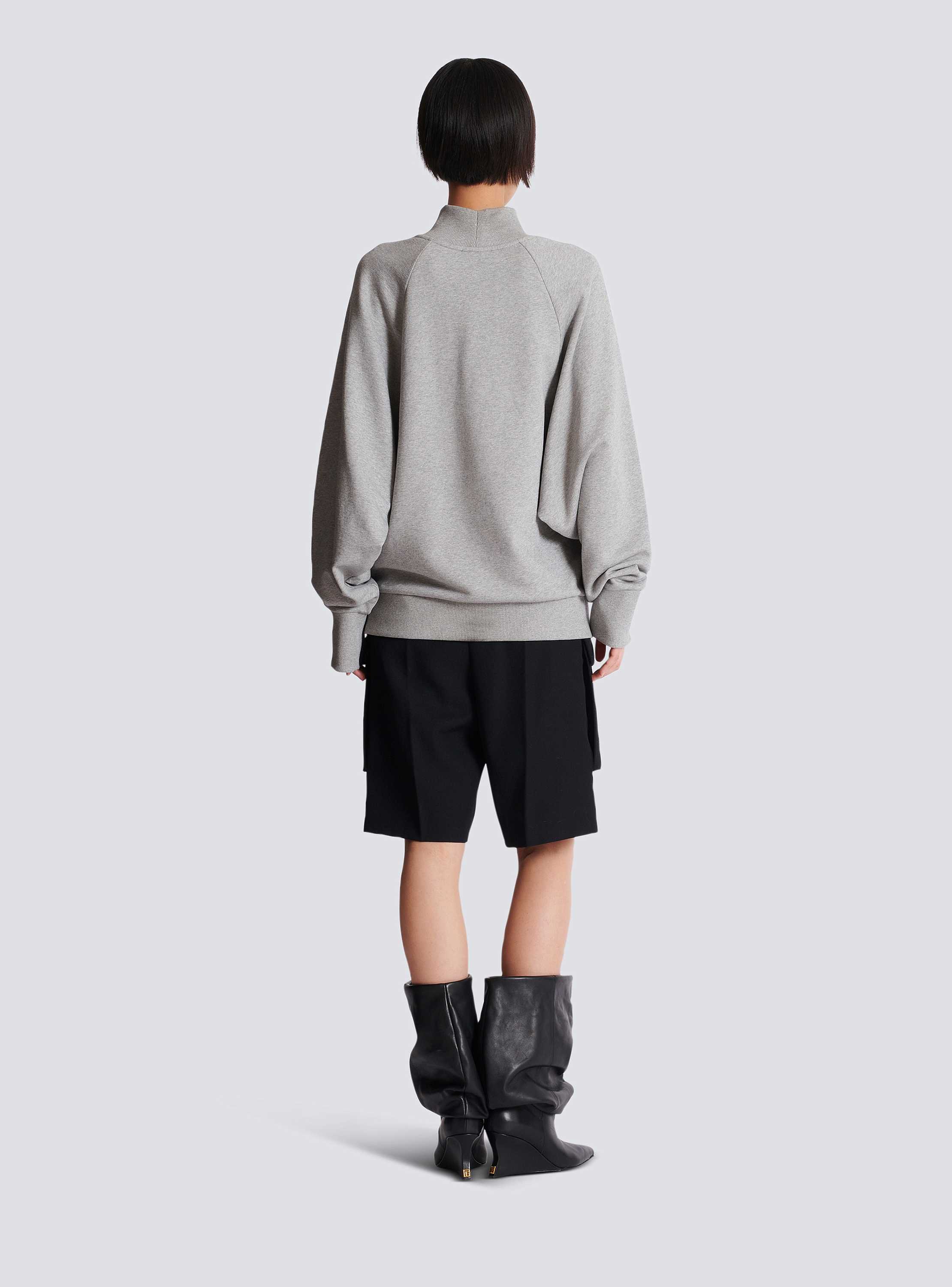 Printed fleece sweatshirt