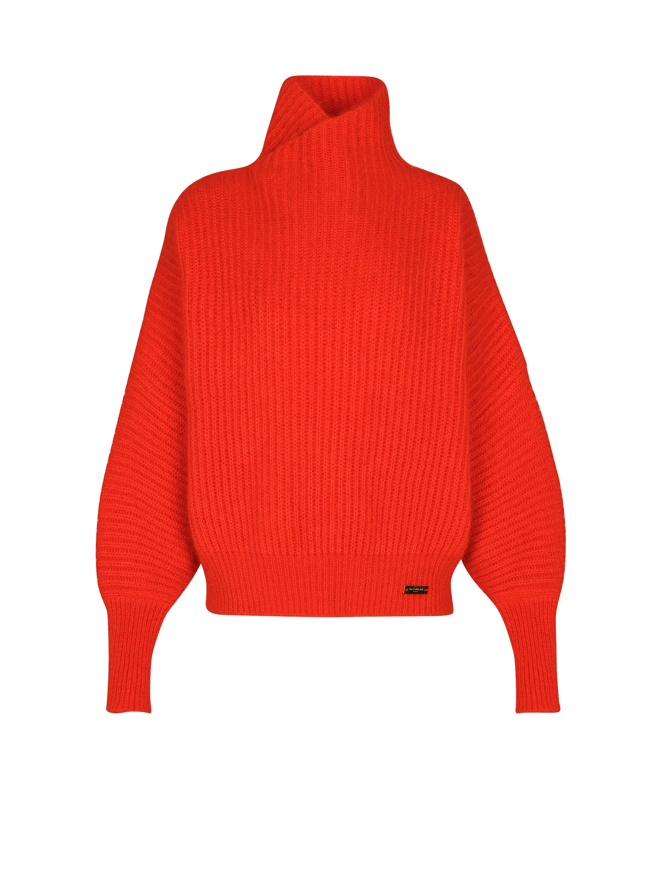 Mohair knit jumper with collar detail