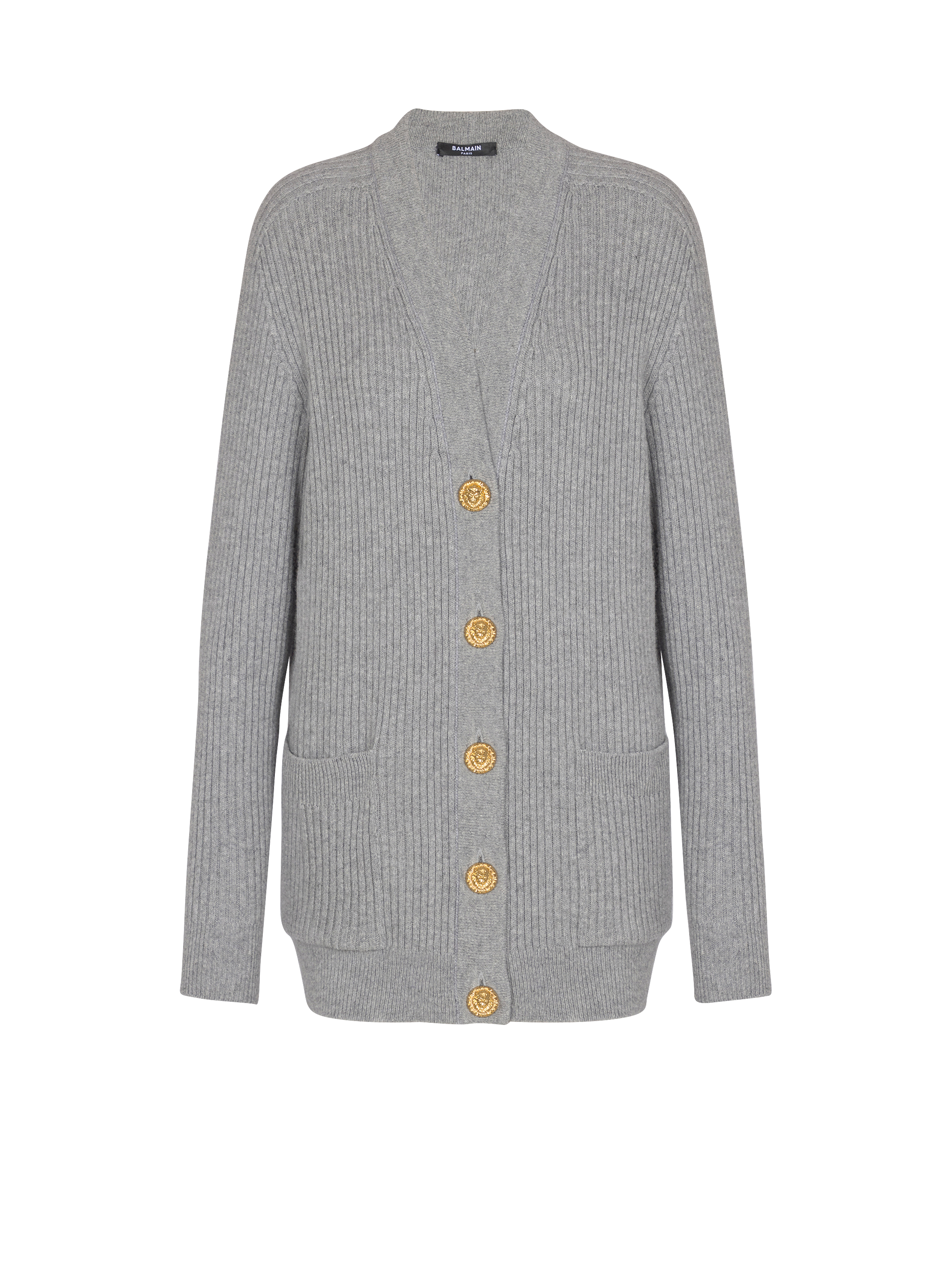 Buttoned cashmere cardigan