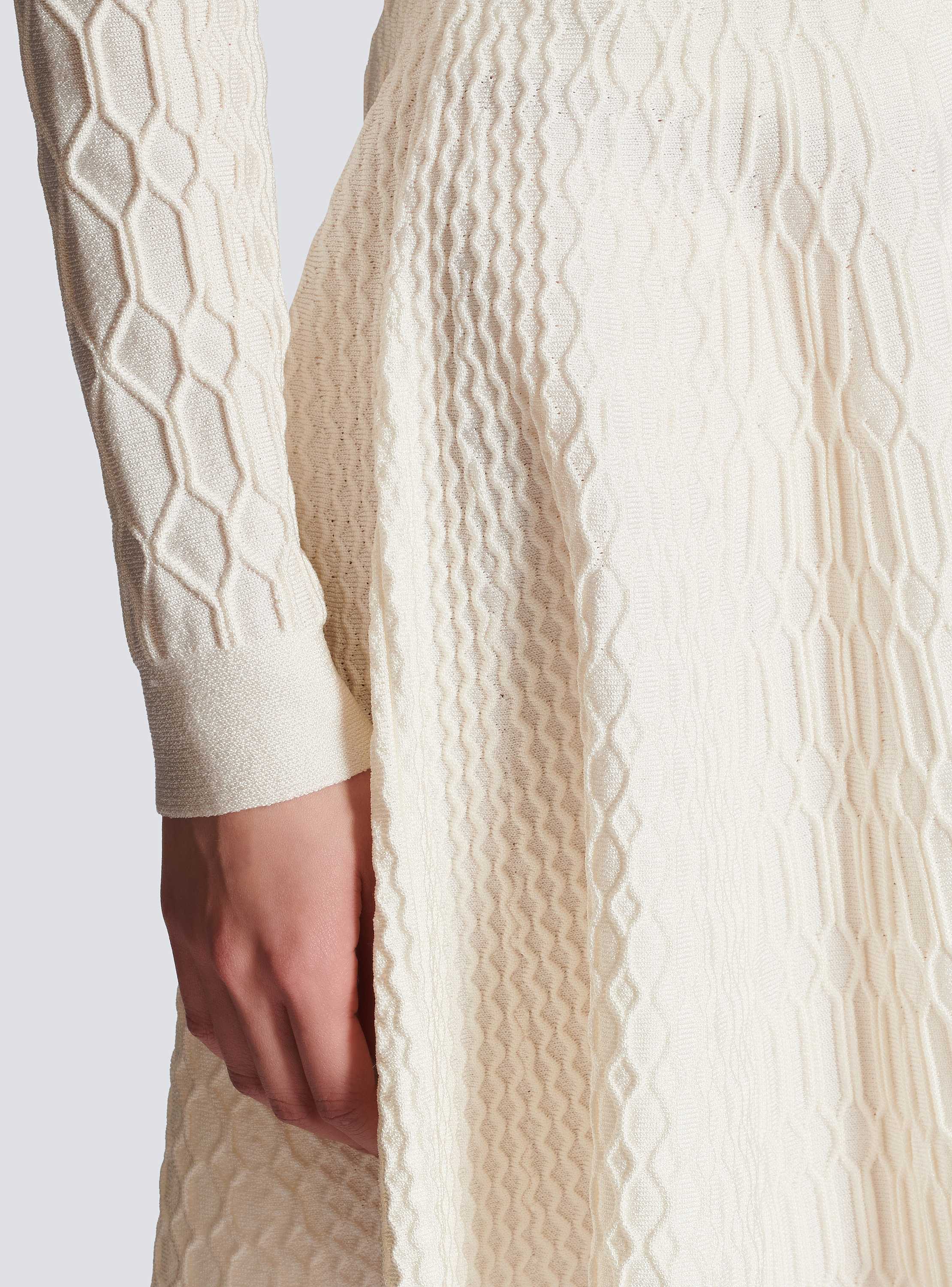 Flared crocodile-knit skirt