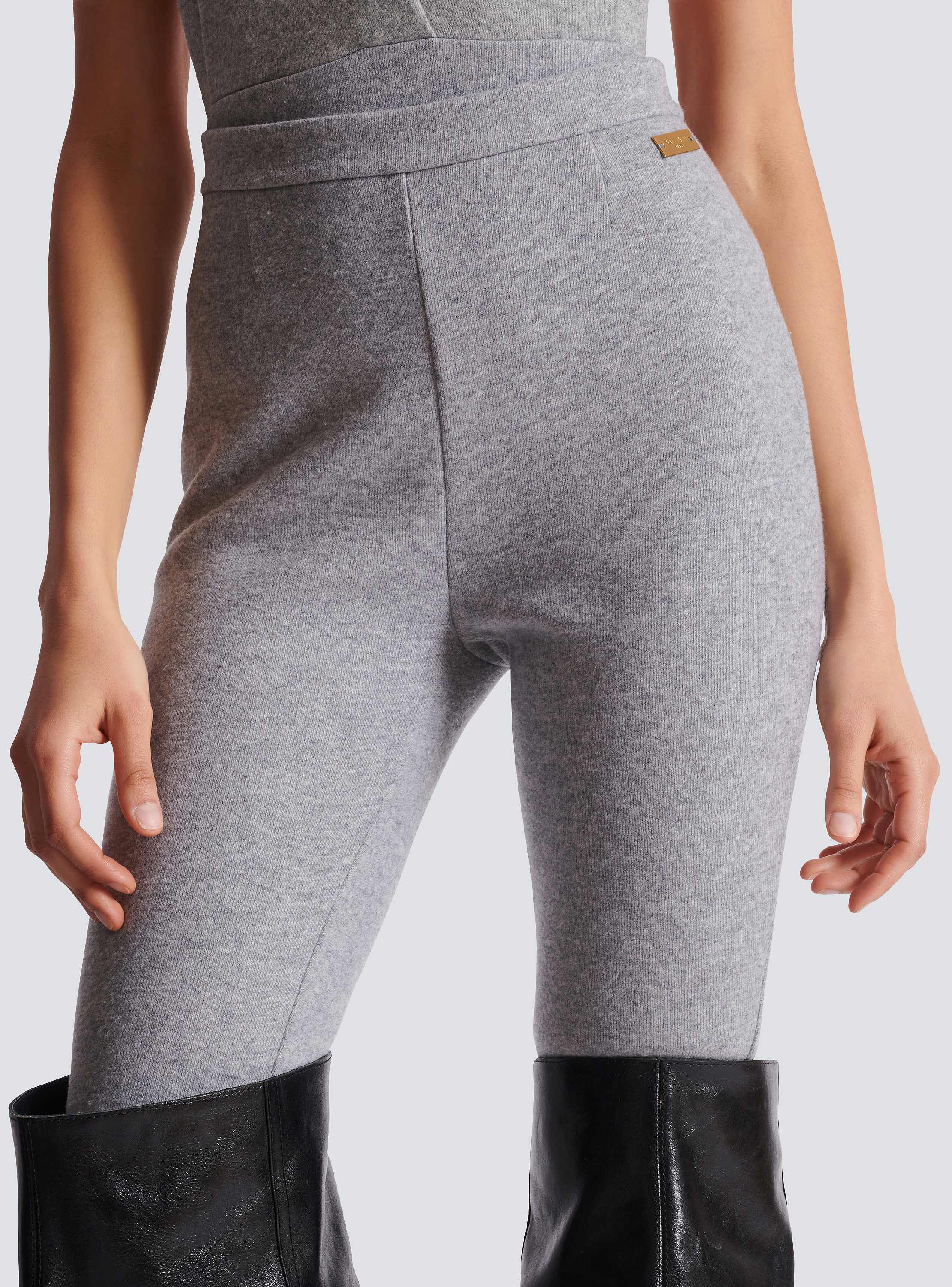 Cotton knit leggings