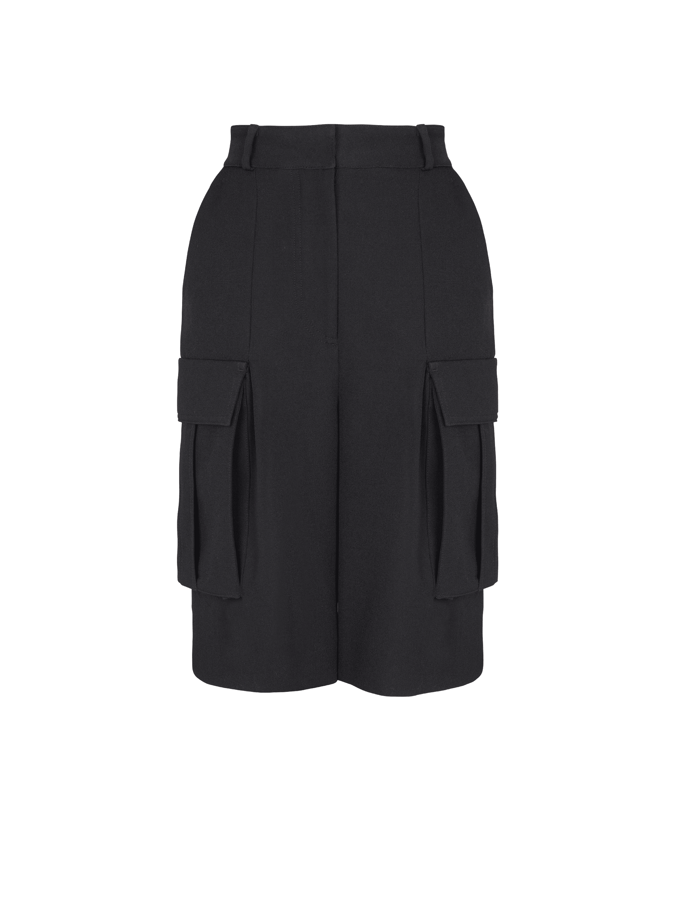Bermuda shorts in grain de poudre wool