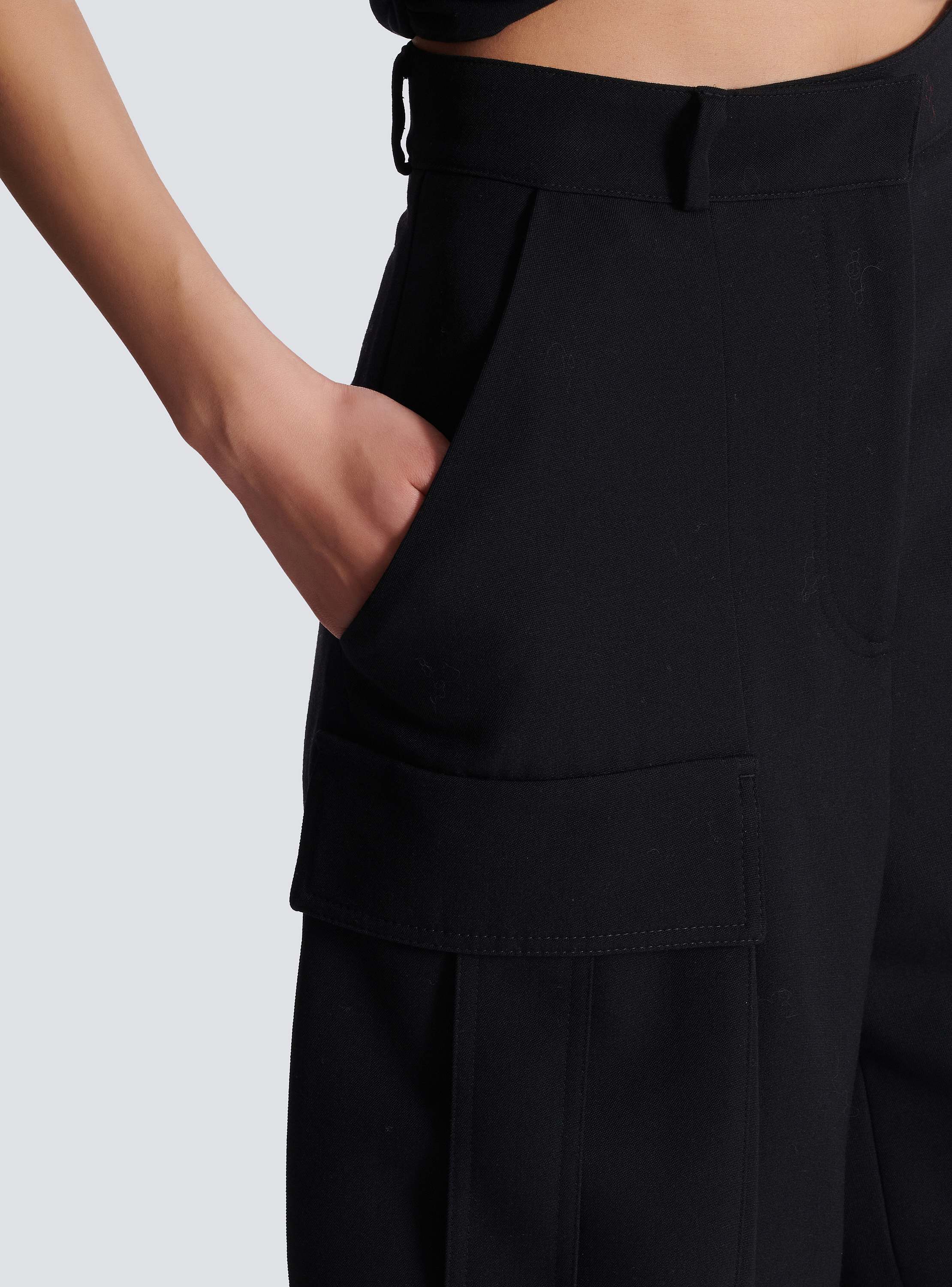 Bermuda shorts in grain de poudre wool