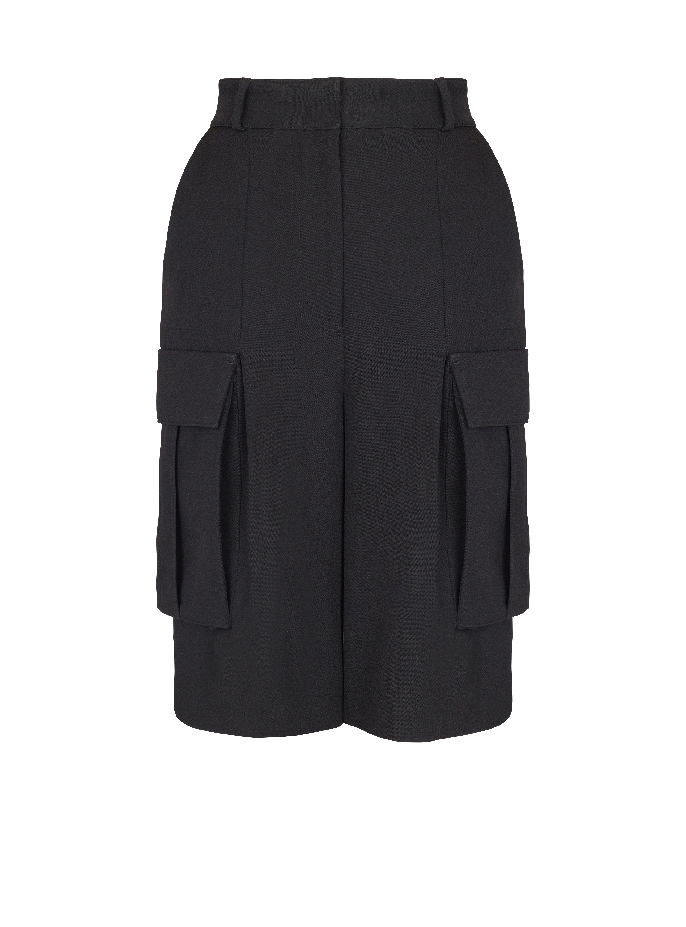 Bermuda shorts in grain de poudre wool